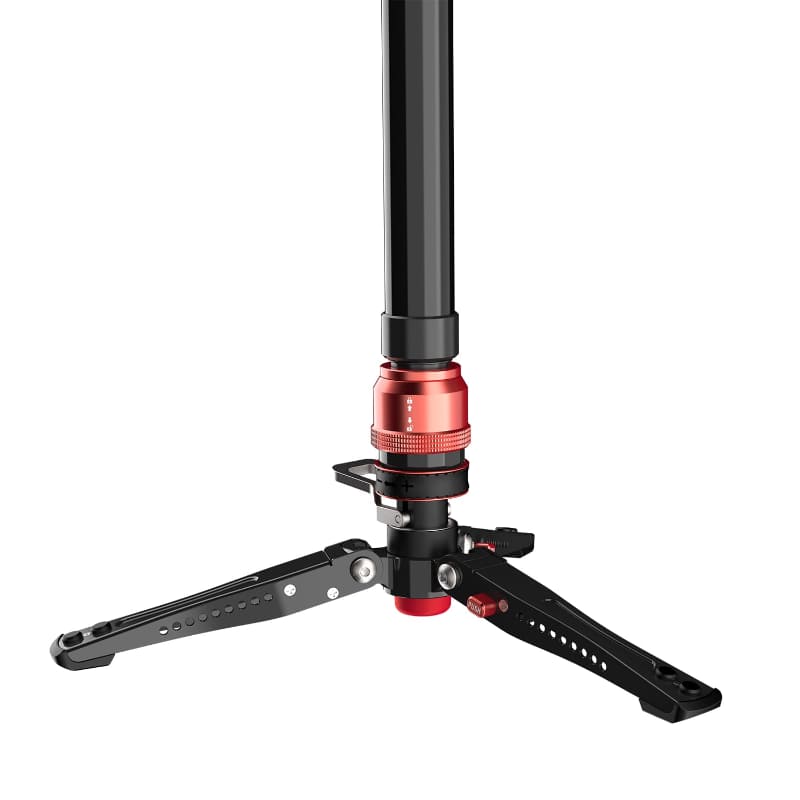 ジンバル装着時に使いたい、ワンタッチで伸縮する自立式一脚