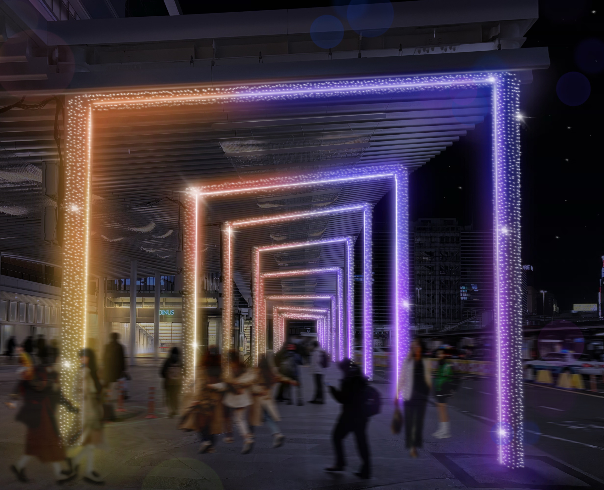 大屋根のイルミネーション