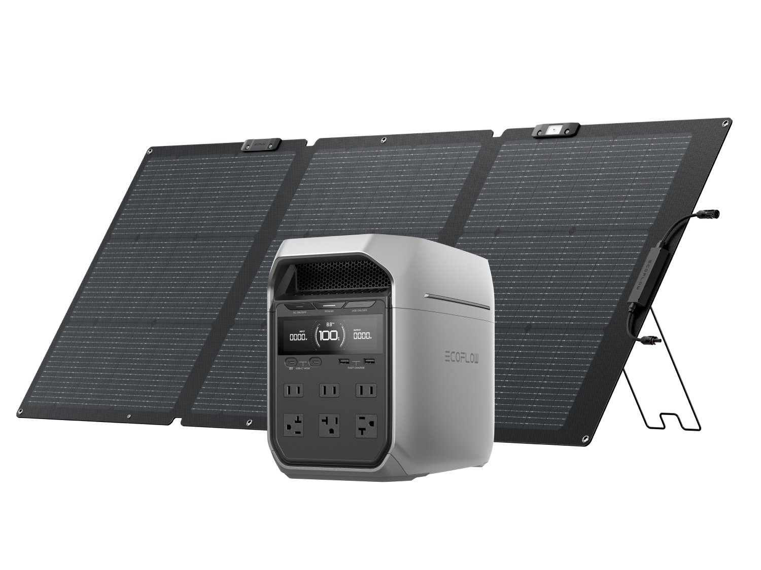 「DELTA 3 Plus」と160W片面ソーラーパネルGen2のセット