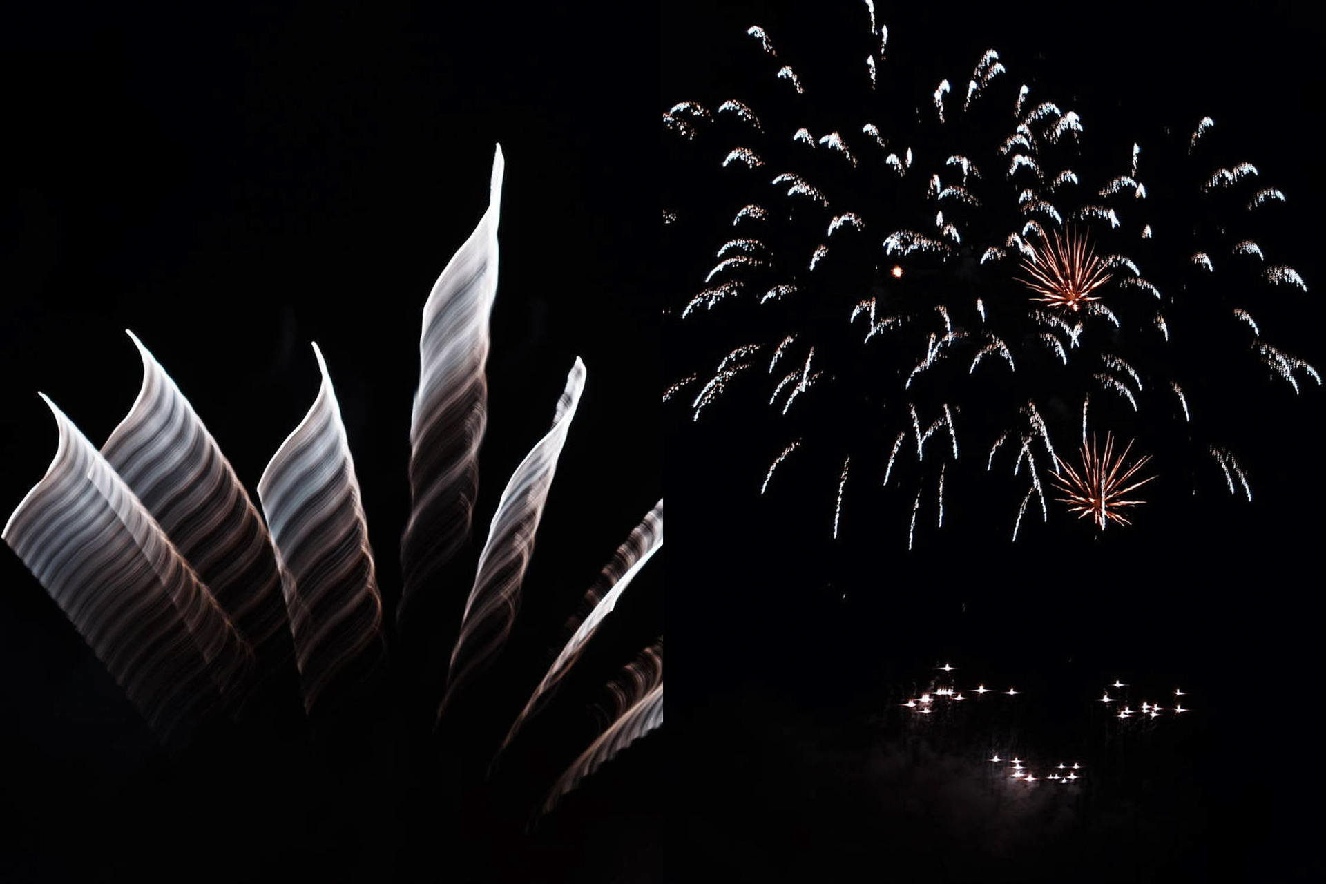 共にXperia 1 VI（SO-51E）ISO 40（左）F1.9、1/4秒（右）F2.3、1/8秒、−1.0EV