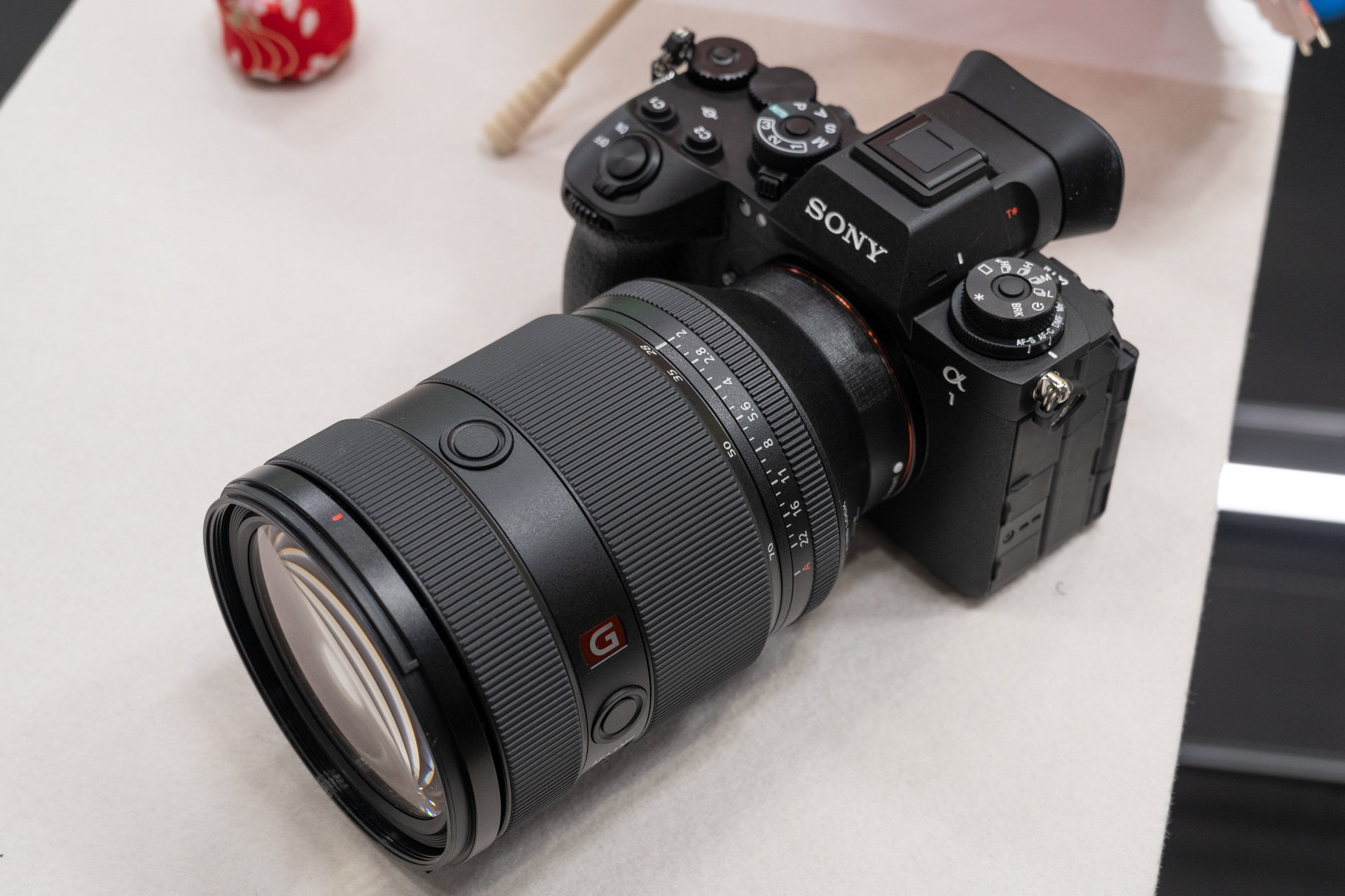 ポートレート撮影コーナーのα1 IIとFE 28-70mm F2 GM