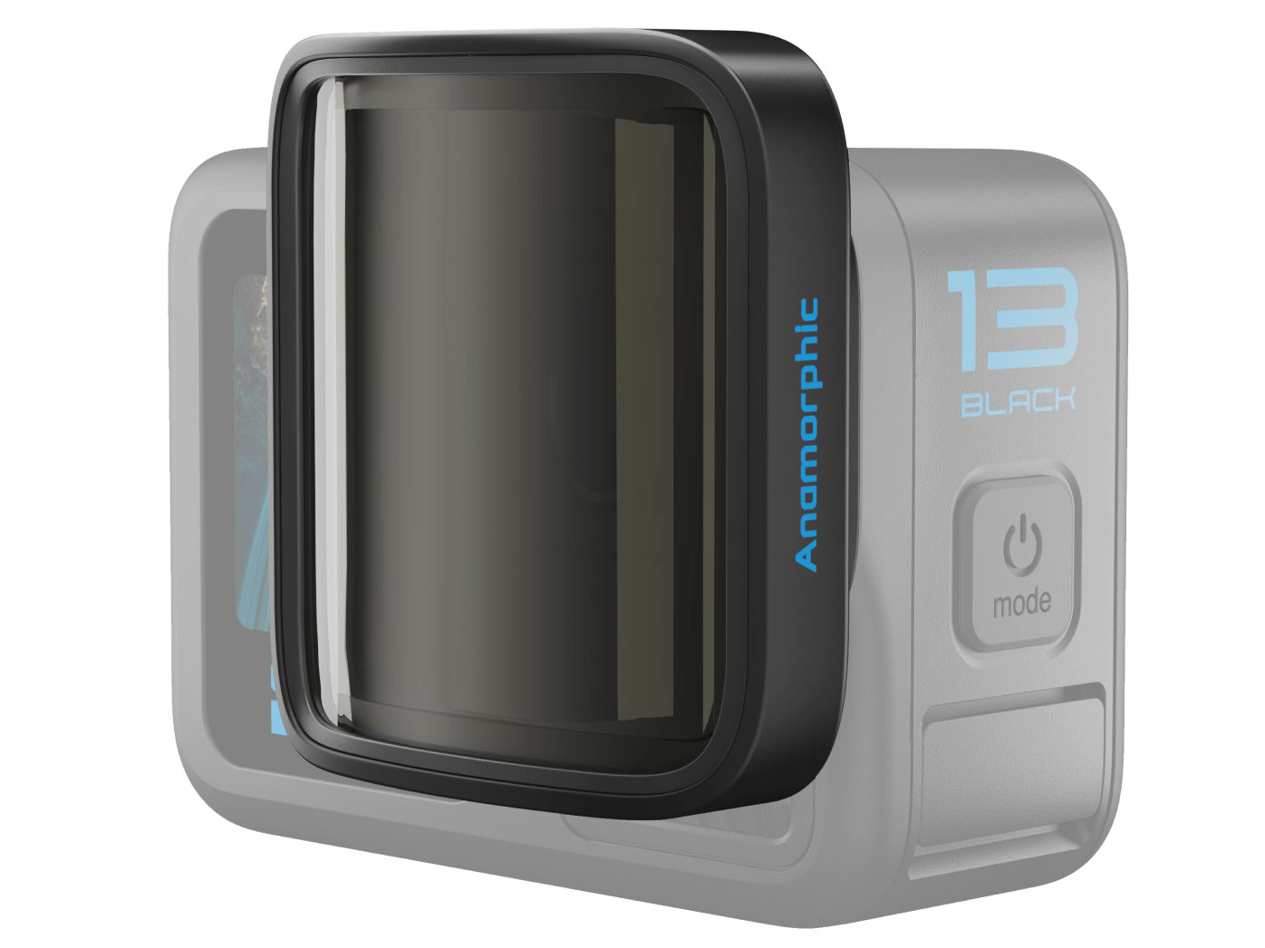 シネマティックな21:9のアスペクト比で撮影できるアナモフィックレンズモッド。HERO13の強力なビデオブレ補正にも対応し、超コンパクトなシステムでありながら映画のような映像が撮れるのは驚異的