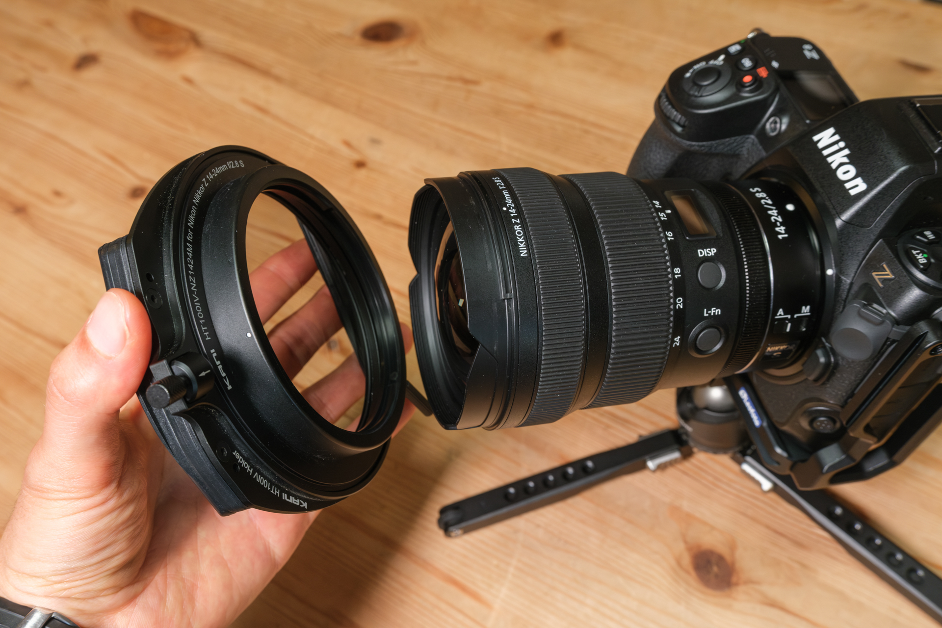 NIKKOR Z 14-24mm f/2.8 Sに装着