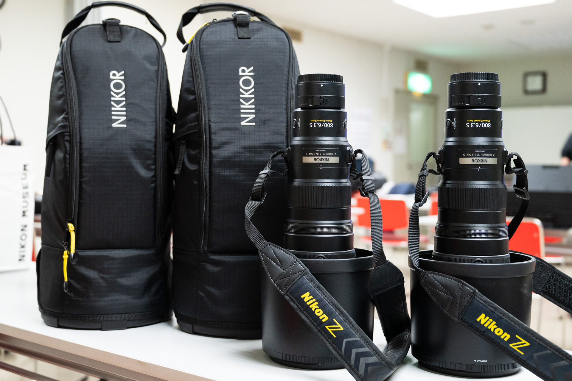 現地では「NIKKOR Z 800mm f/6.3 VR S」も2本用意された