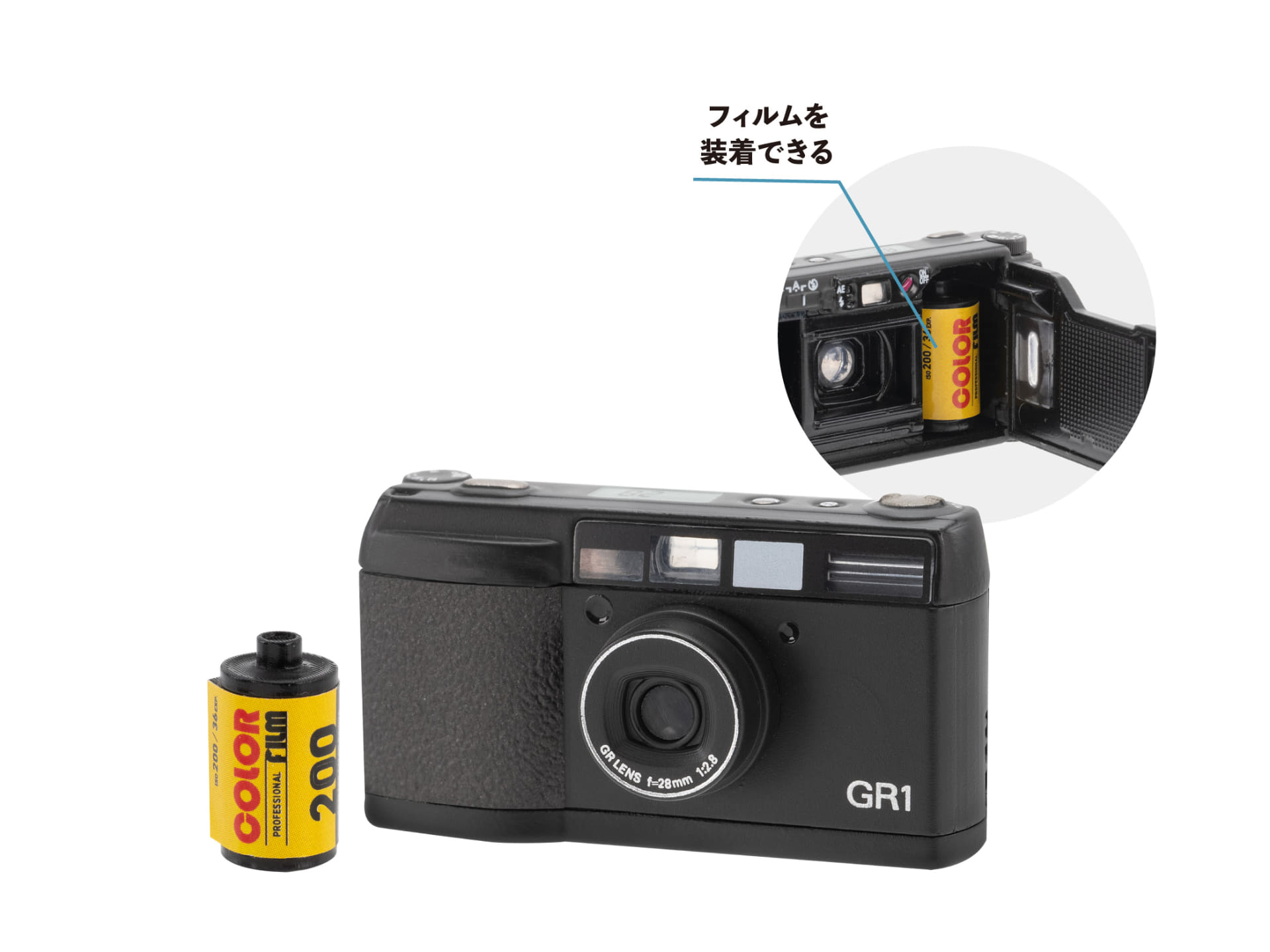 リコーカメラミニチュアコレクション（リコーGR1ブラック）