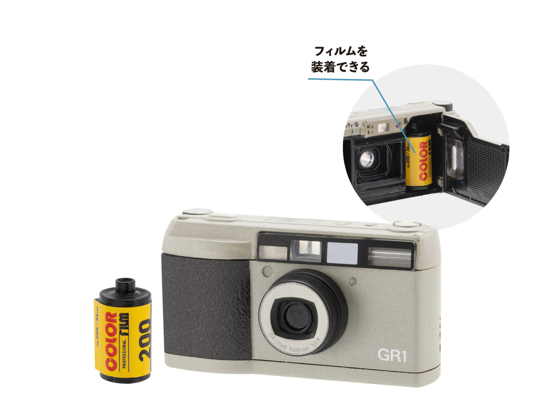 リコーカメラミニチュアコレクション（リコーGR1シルバー）