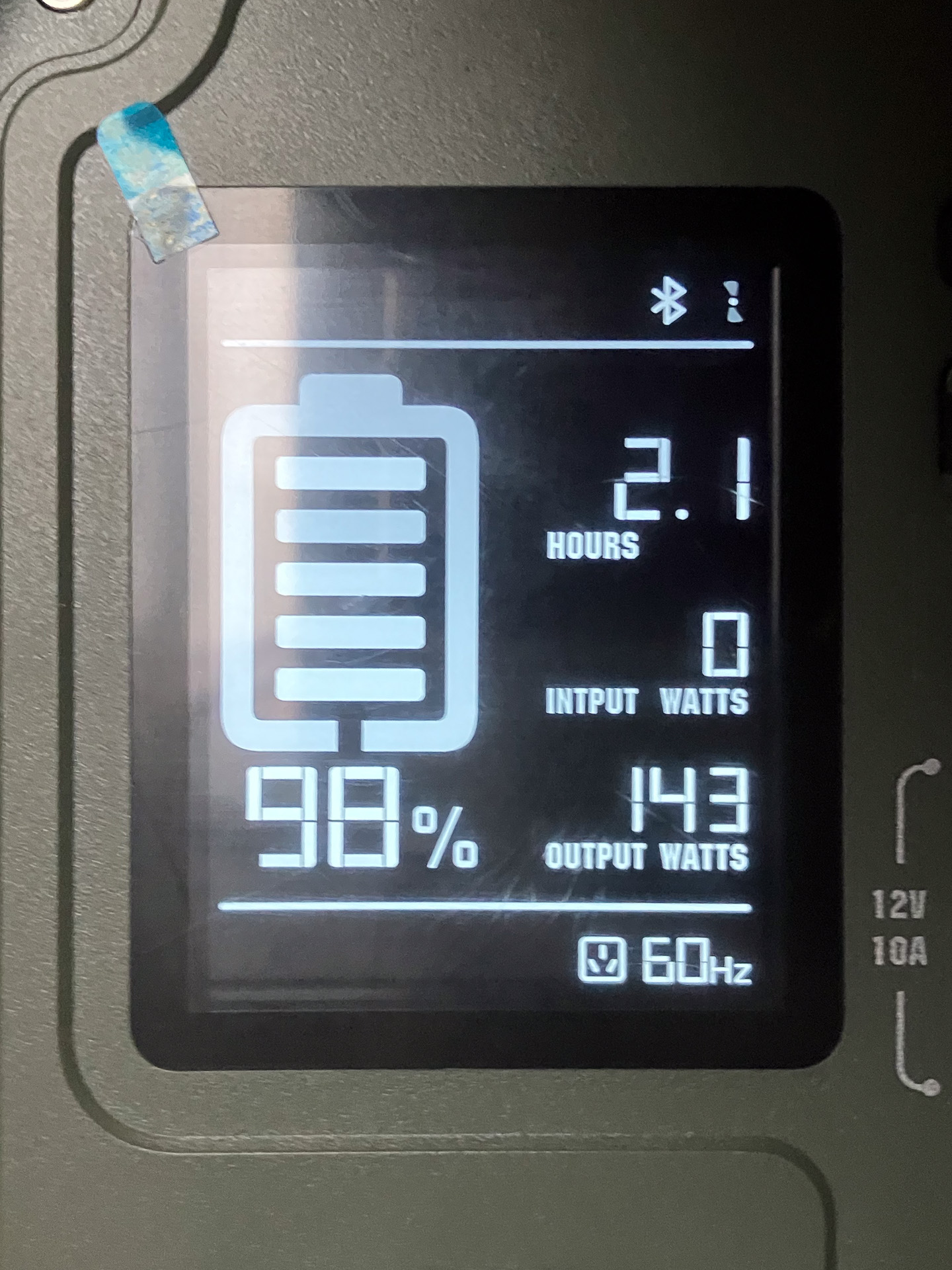 写真1（FFヒーターをスイッチオンして2分後の様子）