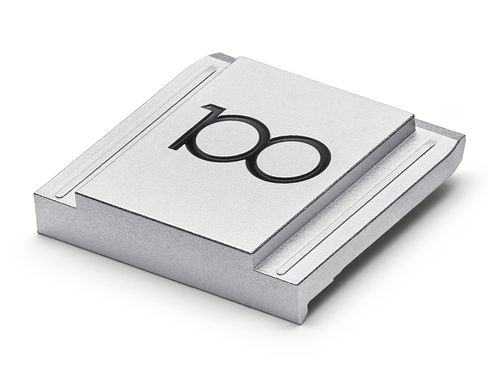 Hot Shoe Cover, Brass, silver chrome, 100 YEARS OF LEICA