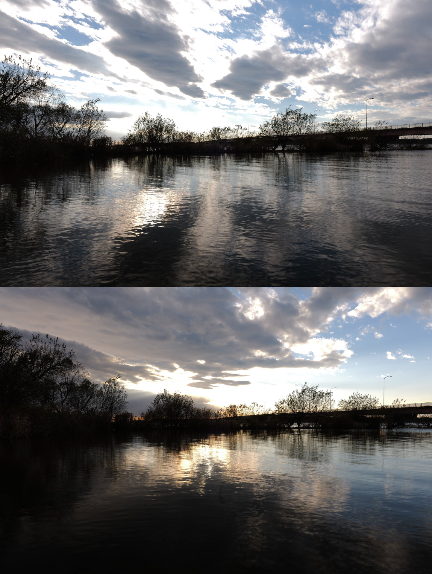 15時05分に撮影した上のカットの35分後が下の1枚。段々と色づいてきた。共にライカ SL3／VARIO-ELMARIT-SL f2.8/24-70mm ASPH.／シャッター優先AE／（上）F18、1/15秒（下）F20、1/6秒、−0.3EV