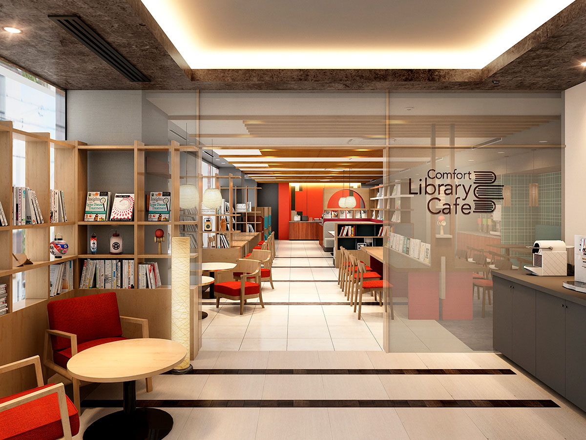 ホテル内のComfort Library Cafe