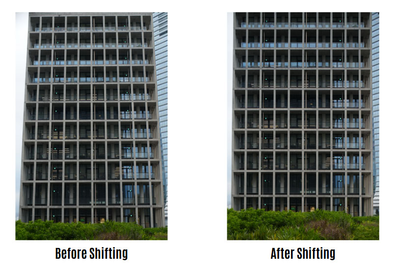 シフト機能で得られるパース軽減効果