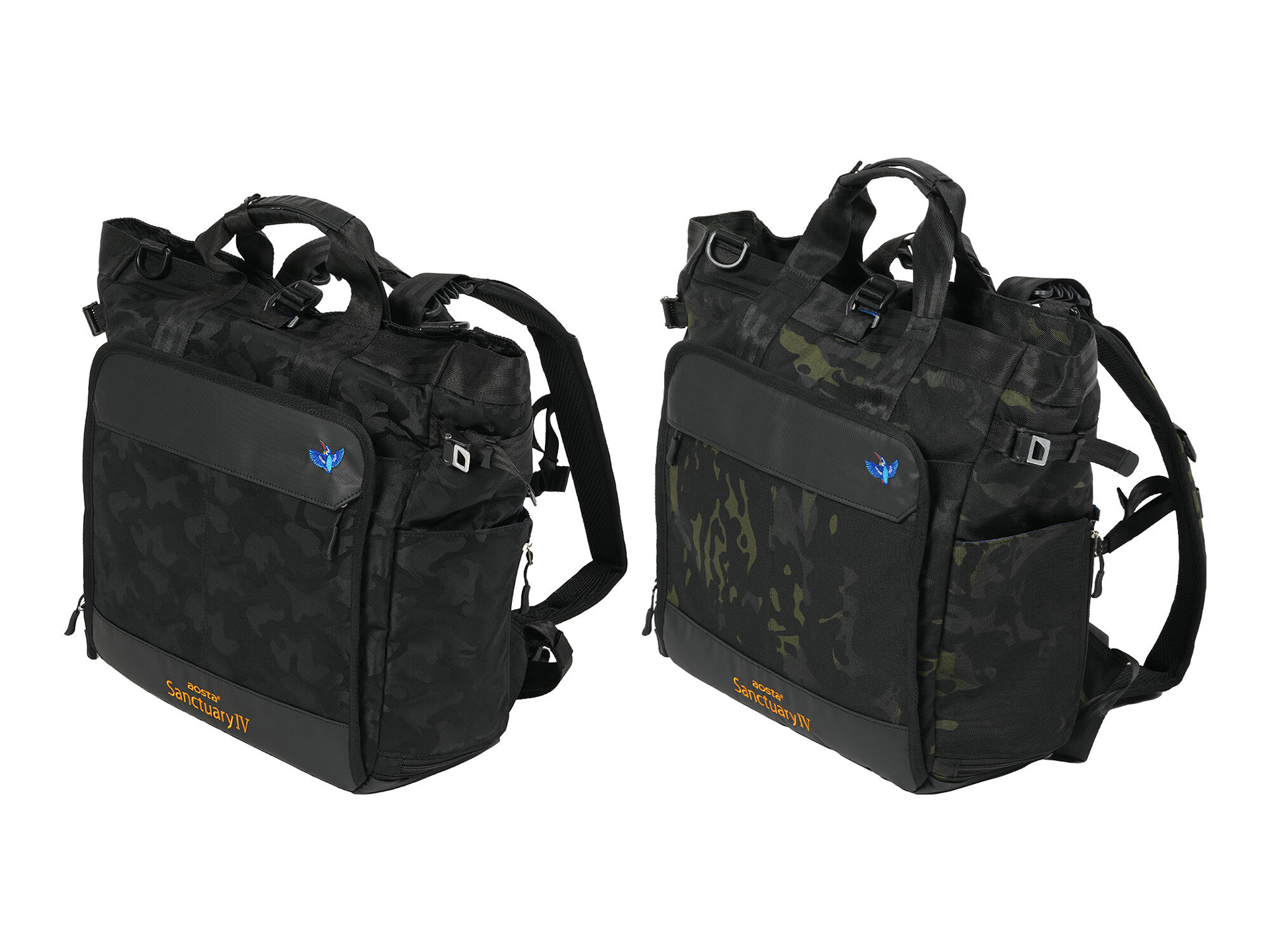 ブラックカモフラージュ（左）とマルチカモフラージュ（右）