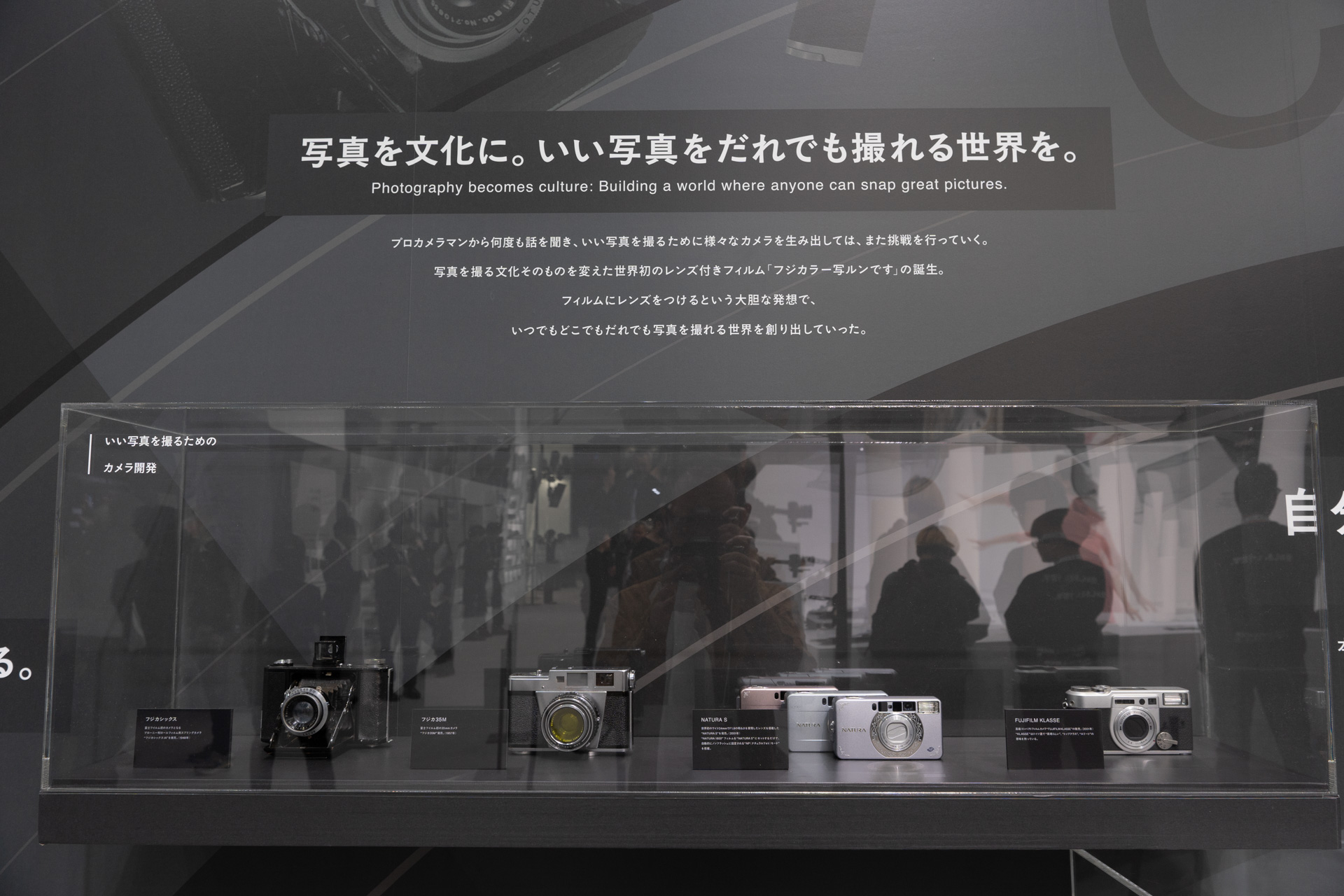 フィルムカメラの展示も