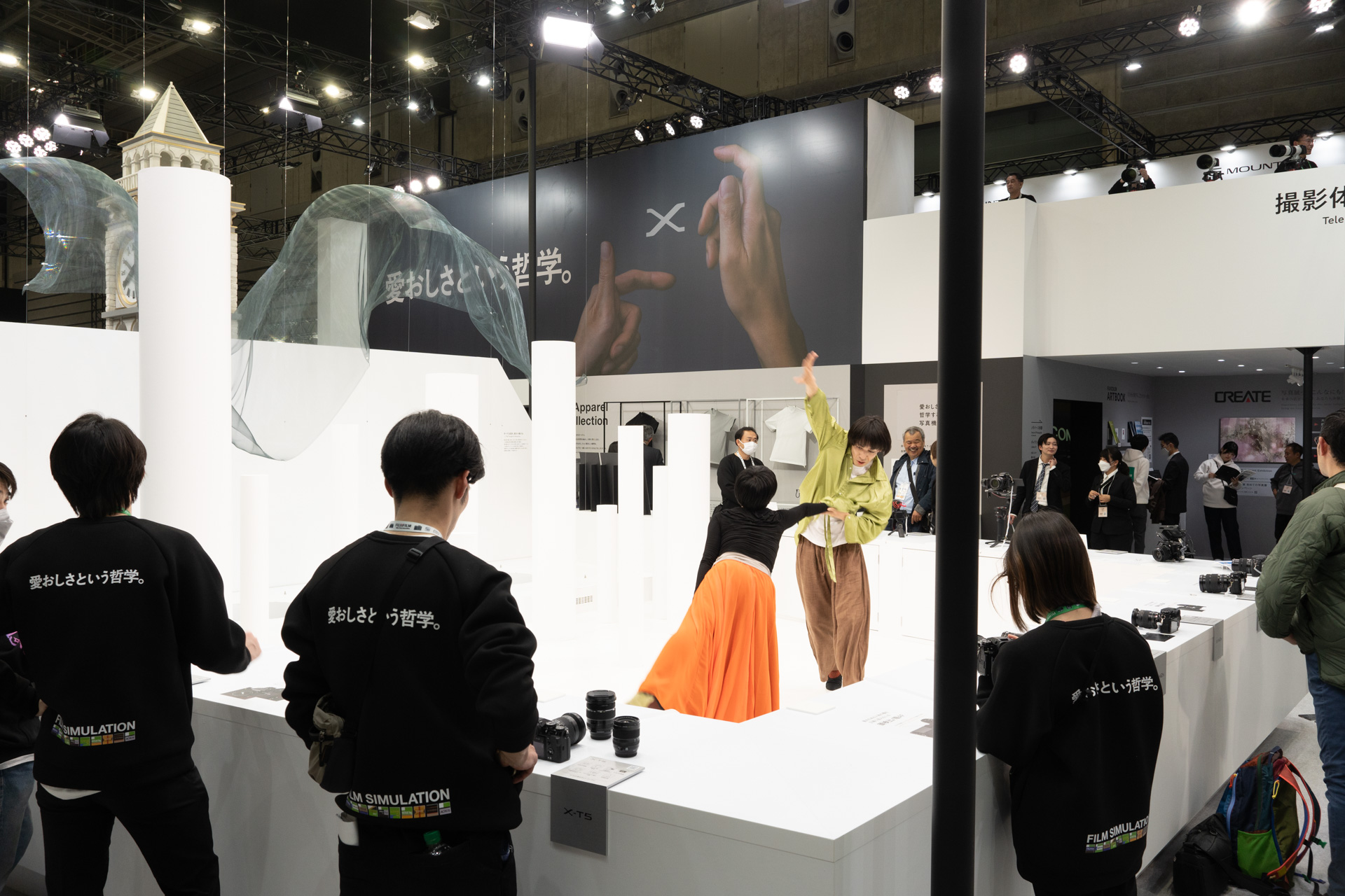 ダンサーを撮影できるハンズオンコーナー