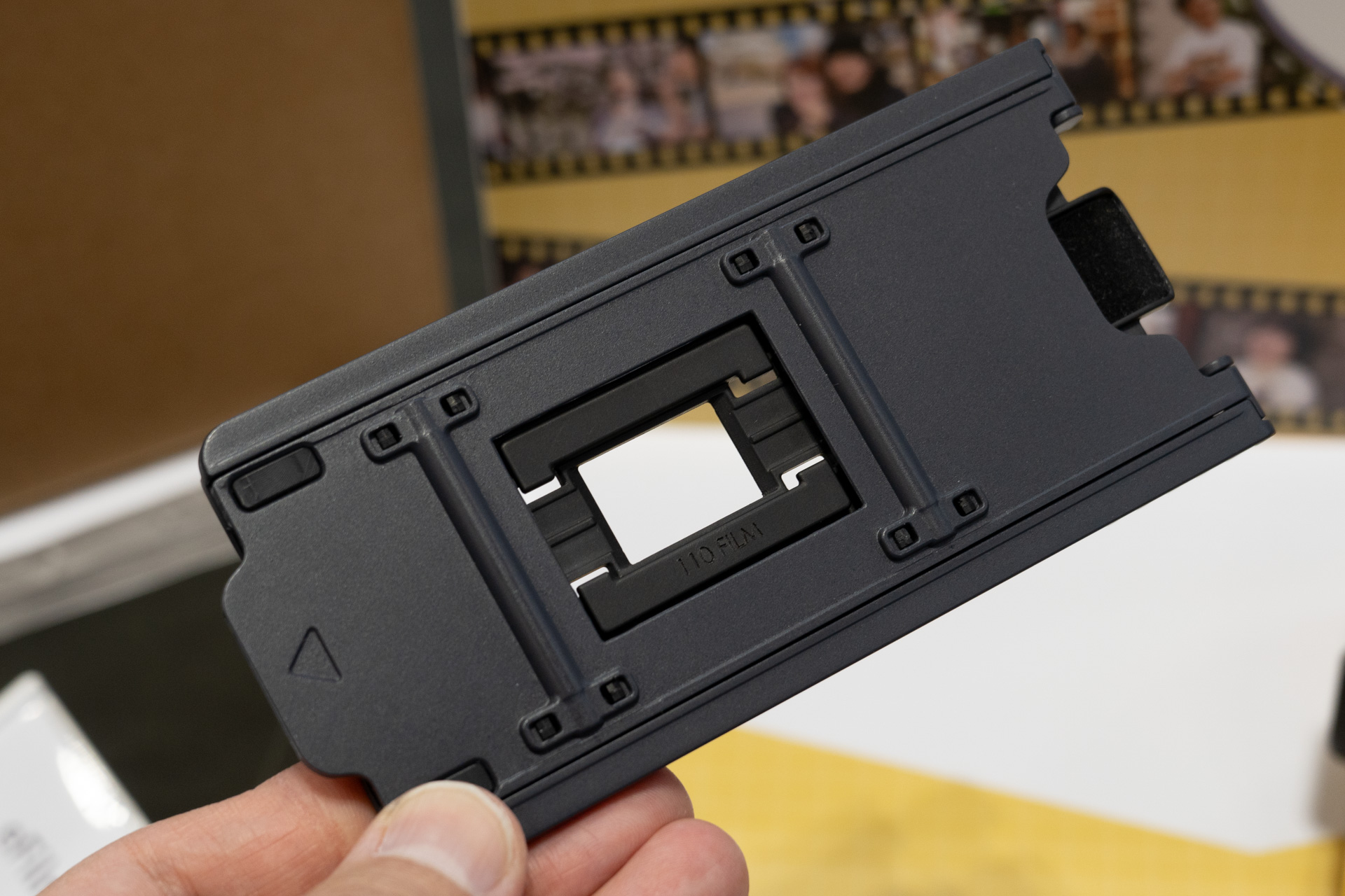 フィルムキャリア。110フィルムアダプターを付けたところ