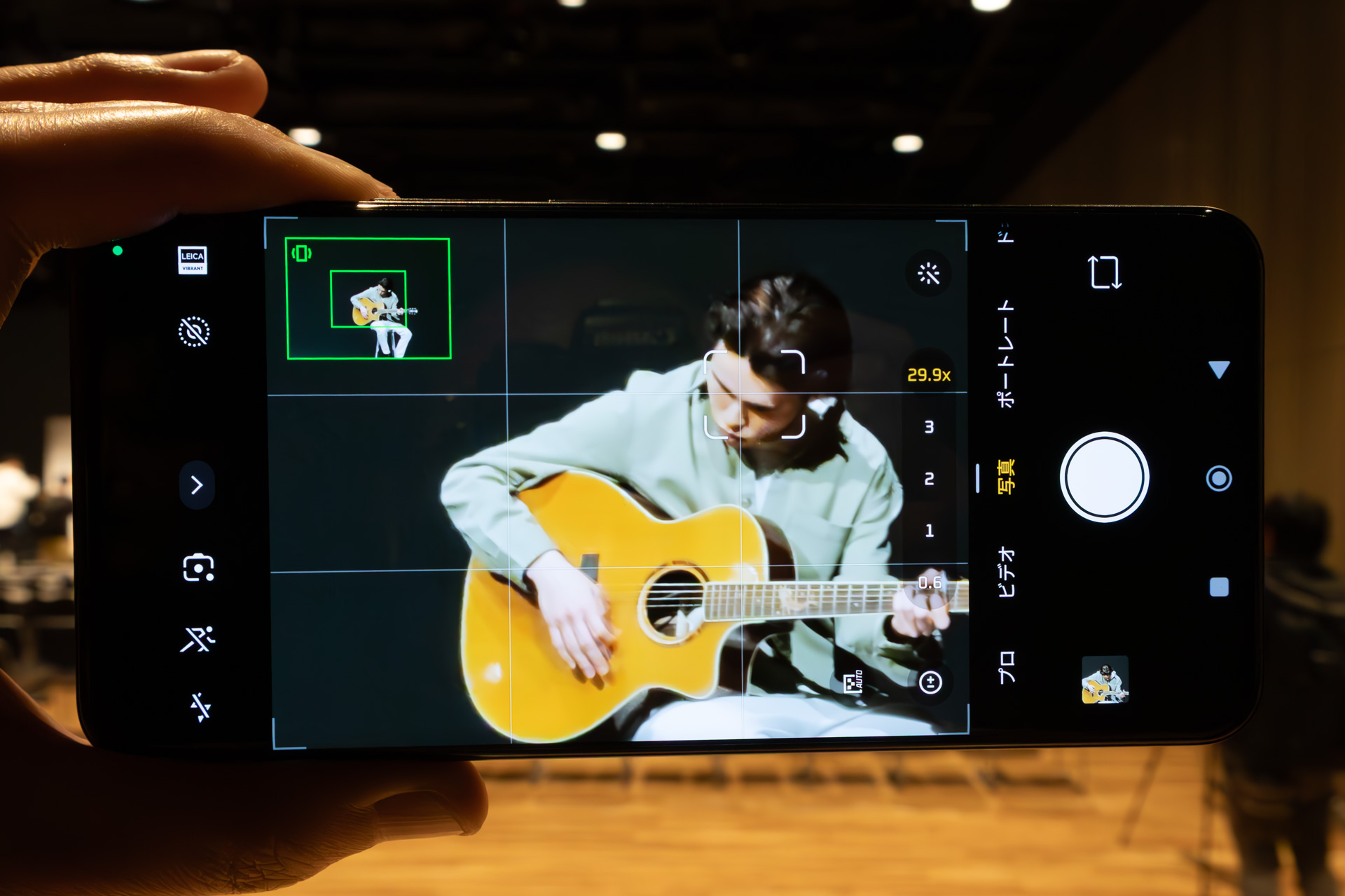 約30倍のズームでこの大きさに写る