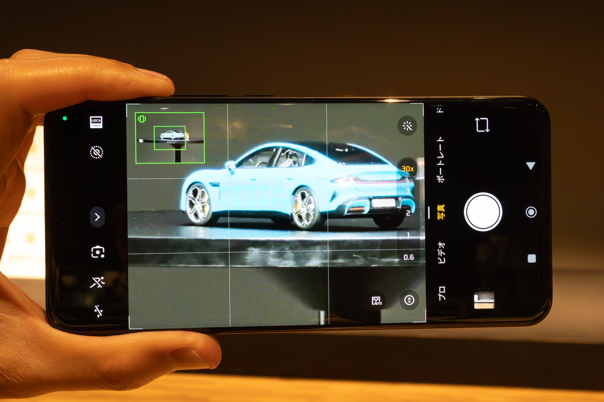 30倍の撮影画面