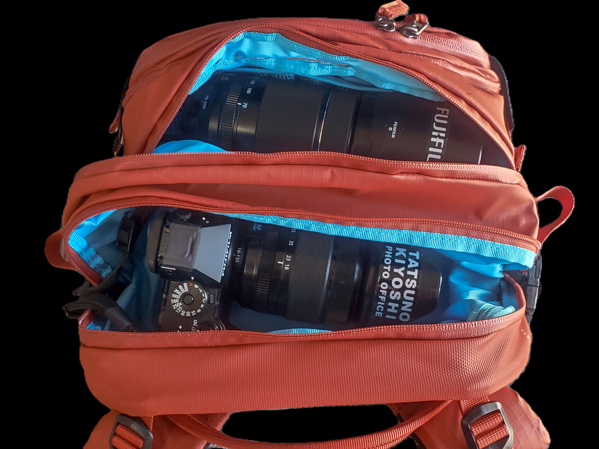 サブカメラやレンズも入れられる