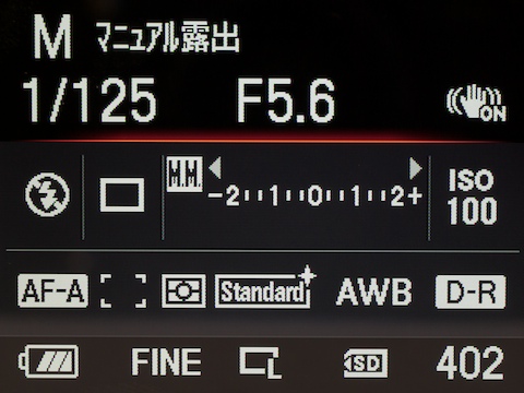 <b>情報表示（ブラック）</b>