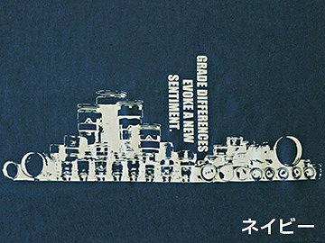 <b>ネイビーのプリント部分</b>