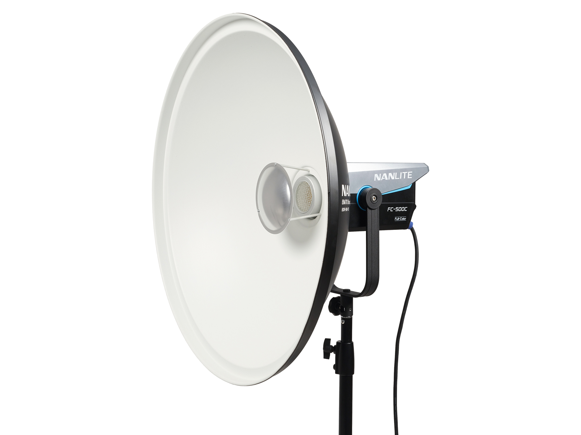 ビューティーディッシュリフレクター 70cm BDR-BM-70とNANLITE FC-500Cの組み合わせ例