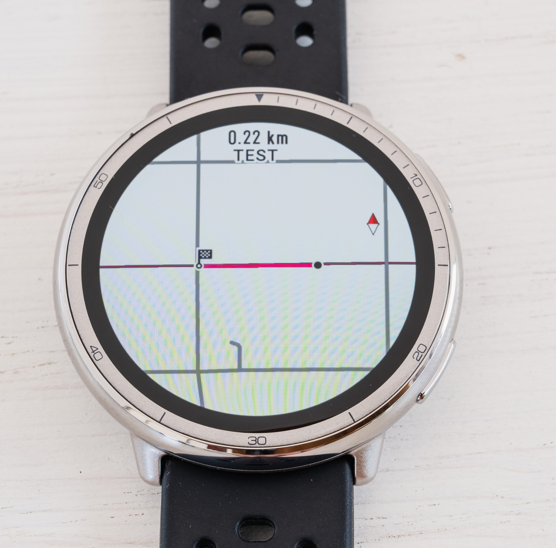 作成したルートがオフラインマップの上に表示される