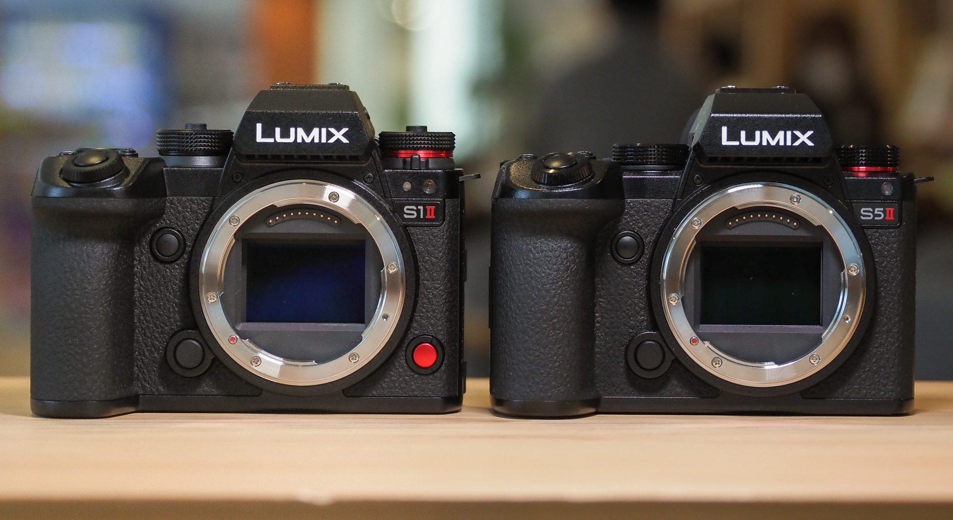 LUMIX S1II（左）とLUMIX S5II（右）。以下同