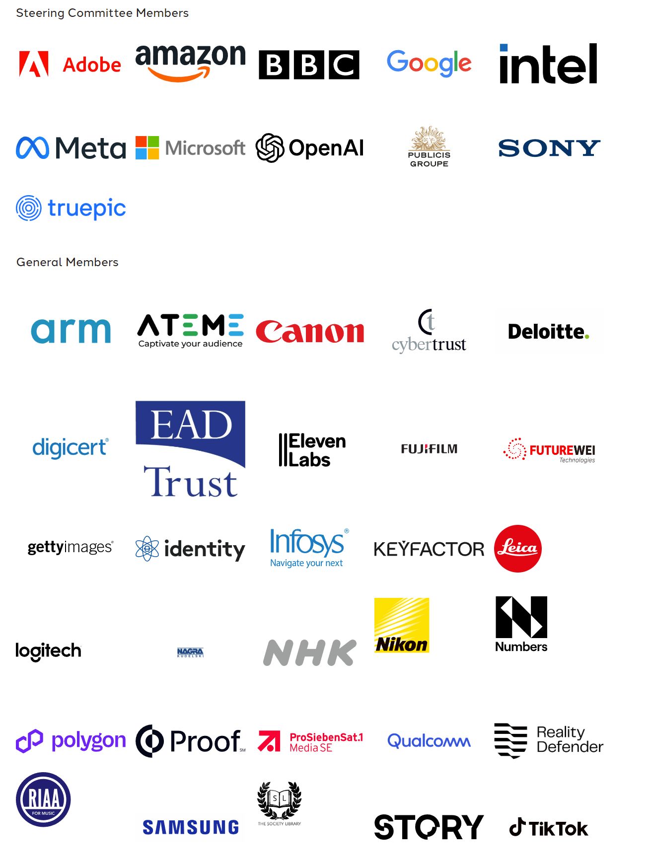 C2PAのメンバーの一部