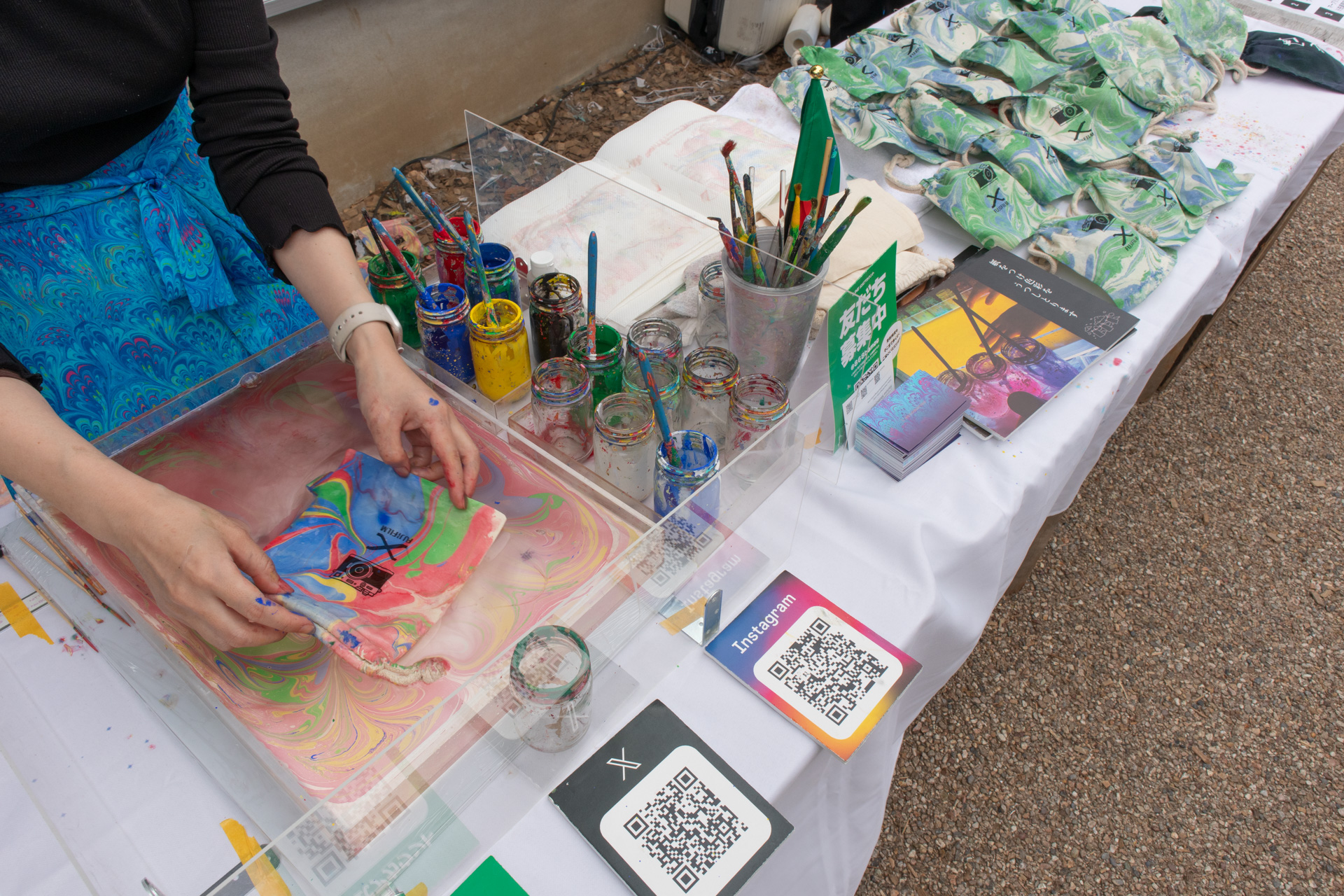 オリジナル巾着の制作風景