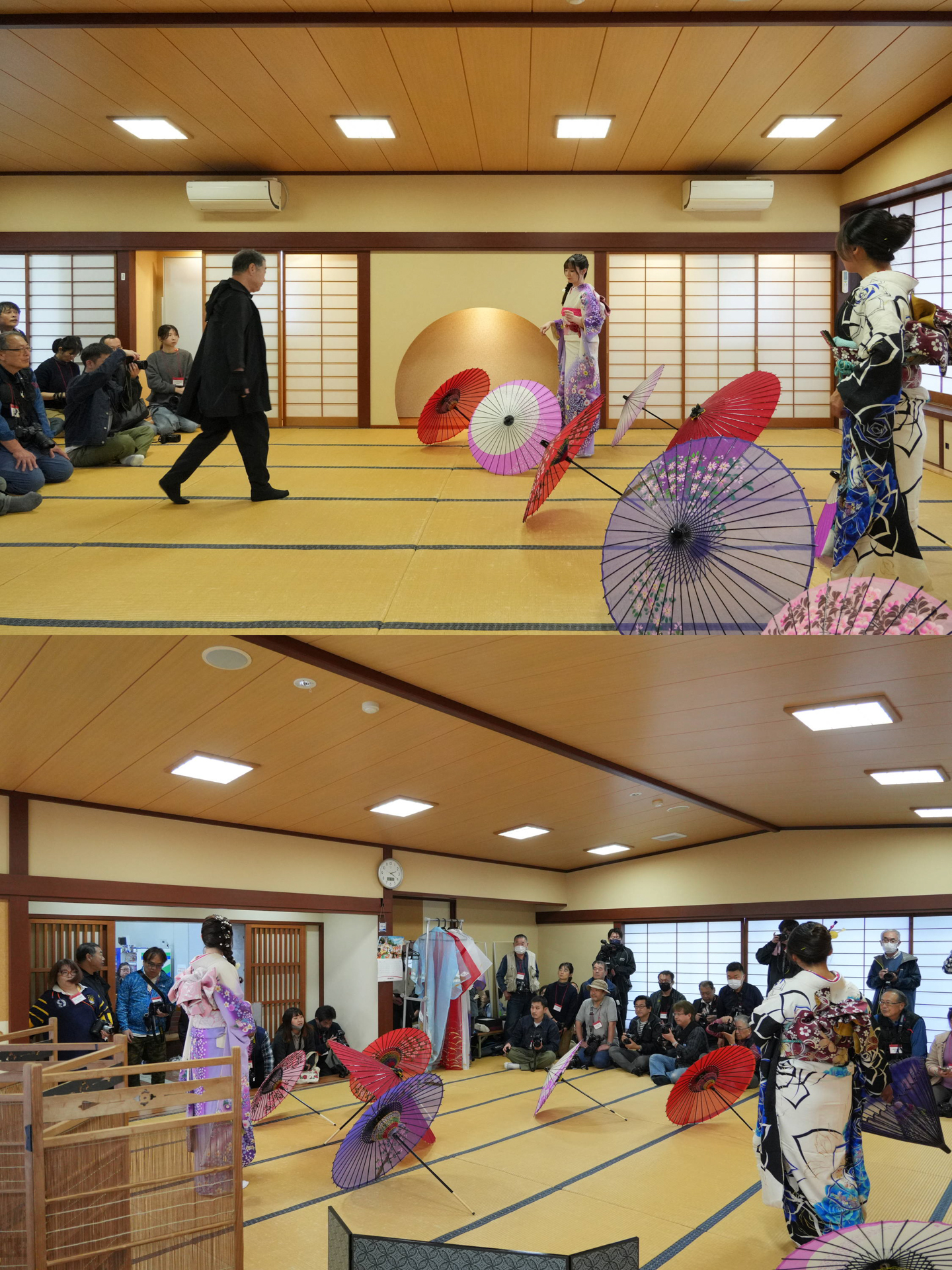 和室での撮影風景