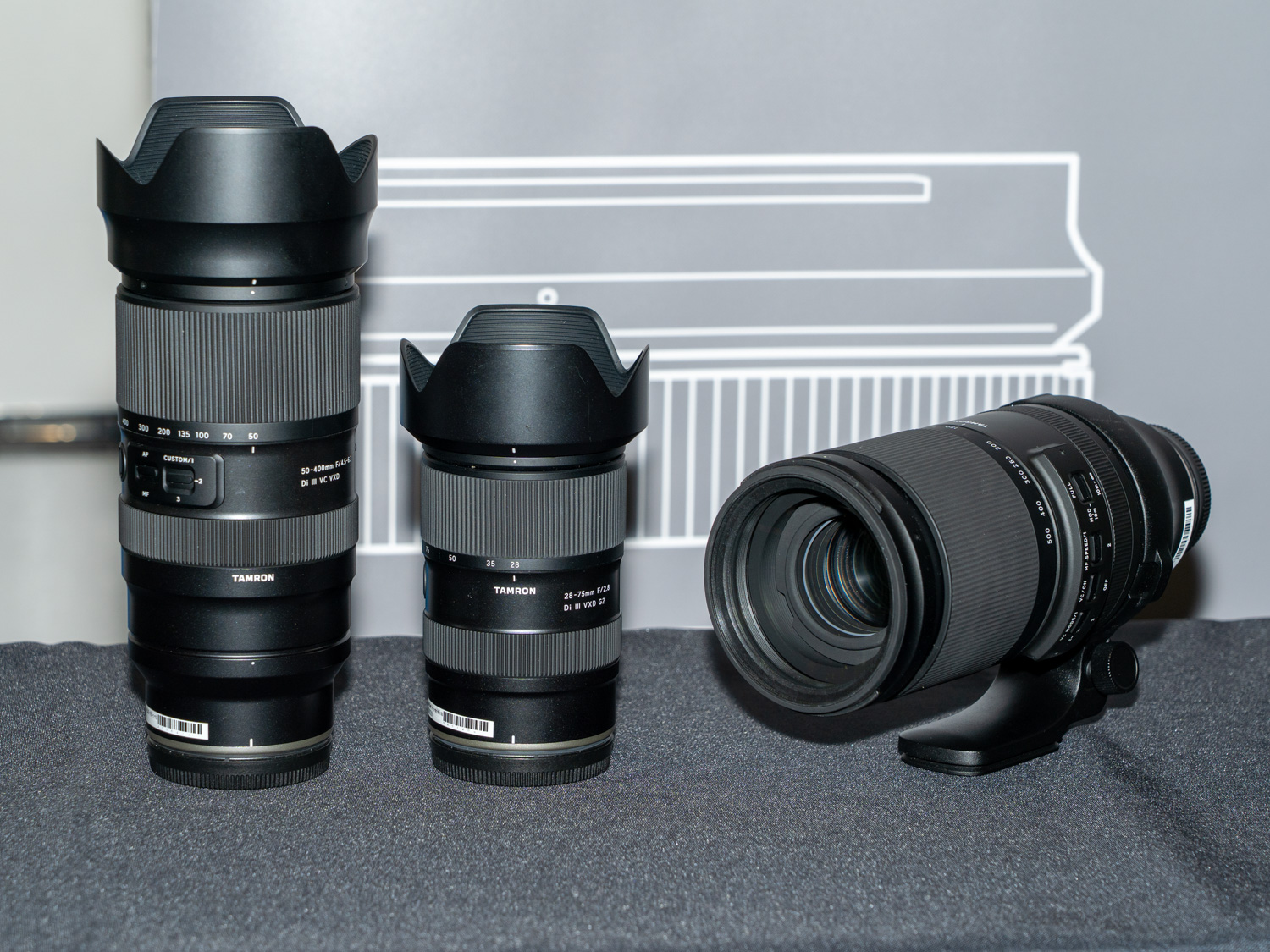 特に人気だったという「150-500mm F/5-6.7 Di III VC VXD」「28-75mm F/2.8 Di III VXD G2」「50-400mm F/4.5-6.3 Di III VC VXD」