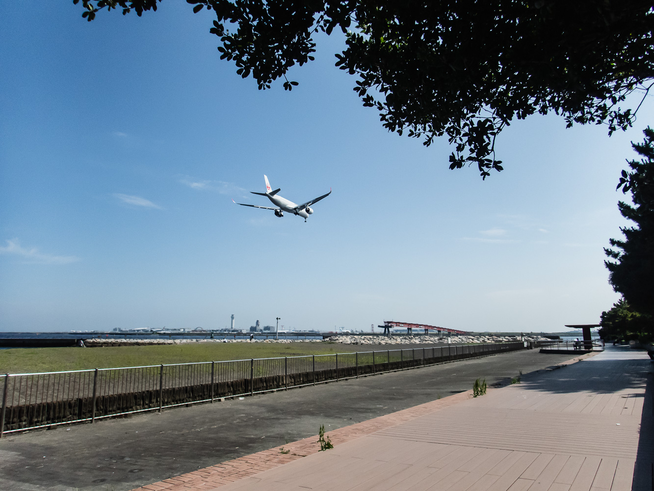 ここは<a href="https://maps.app.goo.gl/7zeFNnBMsW2axEdZ7">城南島海浜公園</a>。羽田空港に降りる飛行機を間近に見られます。エンジン音はなかなかの轟音なんだけど妙に落ち着くんだよね、ここ。仕事のおり移動の空き時間があったり、仕事帰りに渋滞を避けて時間を潰すときなんかによくきています。都内とはいえ、車やバイクがないと来にくいよね、ここ。だからこそ、車好きにはおすすめスポットかな。実家が大田区にあるんで、その昔は毎晩のように来ていたけれど夜の湾岸地帯そのものが大好きなんですよ。たまには空港ロビーまで行ってお茶したりしてね。飛行機眺めるだけで、旅行気分になりますなあ。あ、いや旅行がしたくなるのか