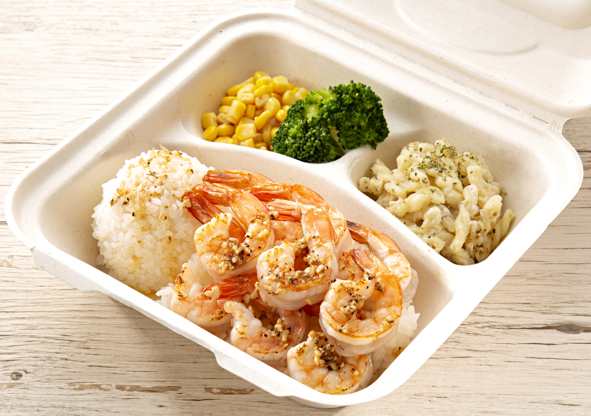 ホノルル食堂Da Cafeで提供する「ガーリックシュリンプ」