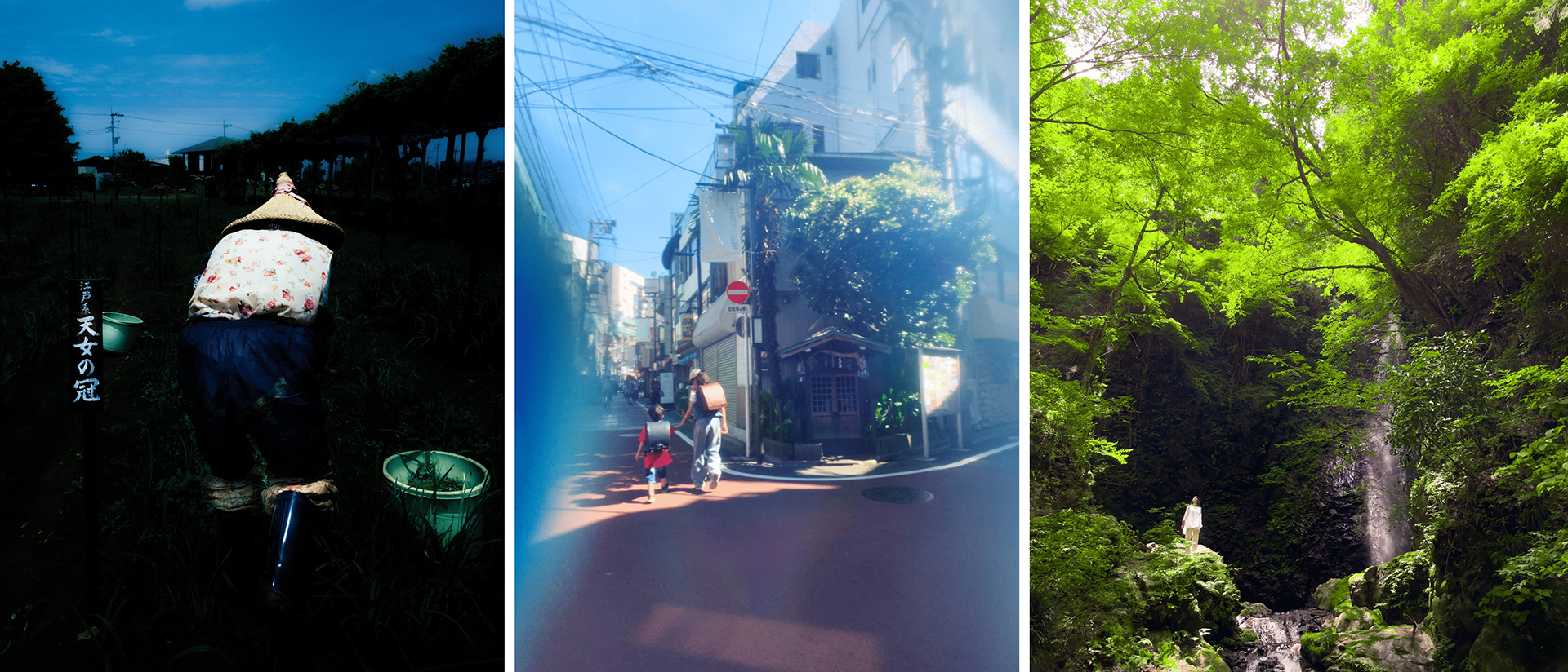 左からEarl Kinjo氏、Junko Yokoyama氏、TATSU氏の作品