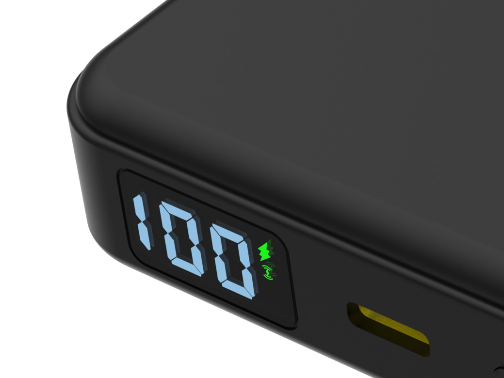 側面にはバッテリー残量を表示