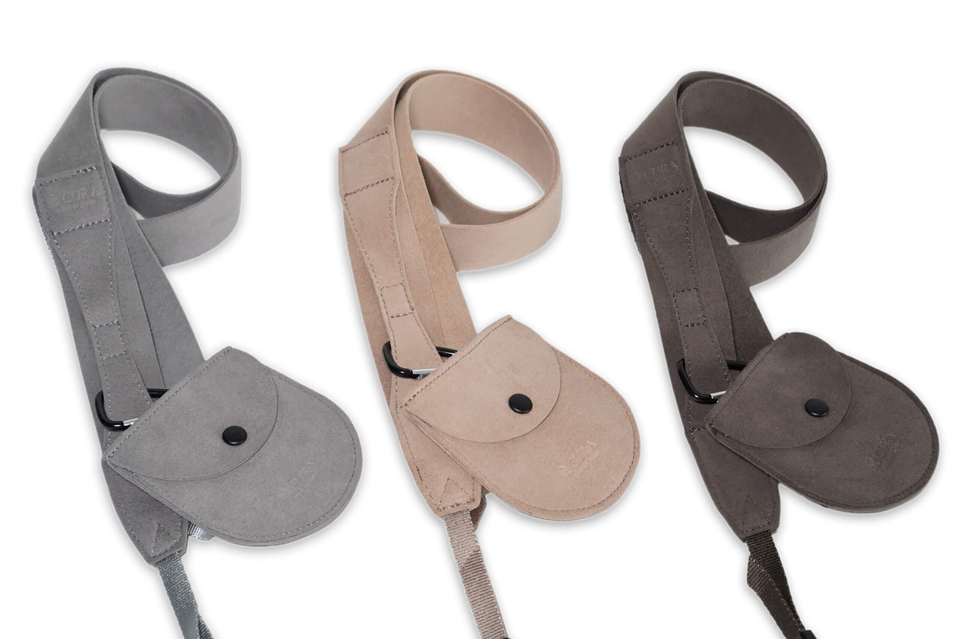 左から、グレー、ベージュ、グレーカーキ