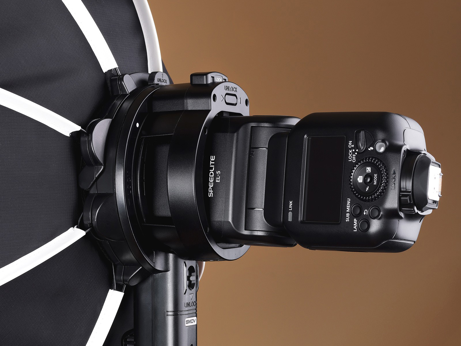 キヤノンのスピードライトEL-5との組み合わせ例