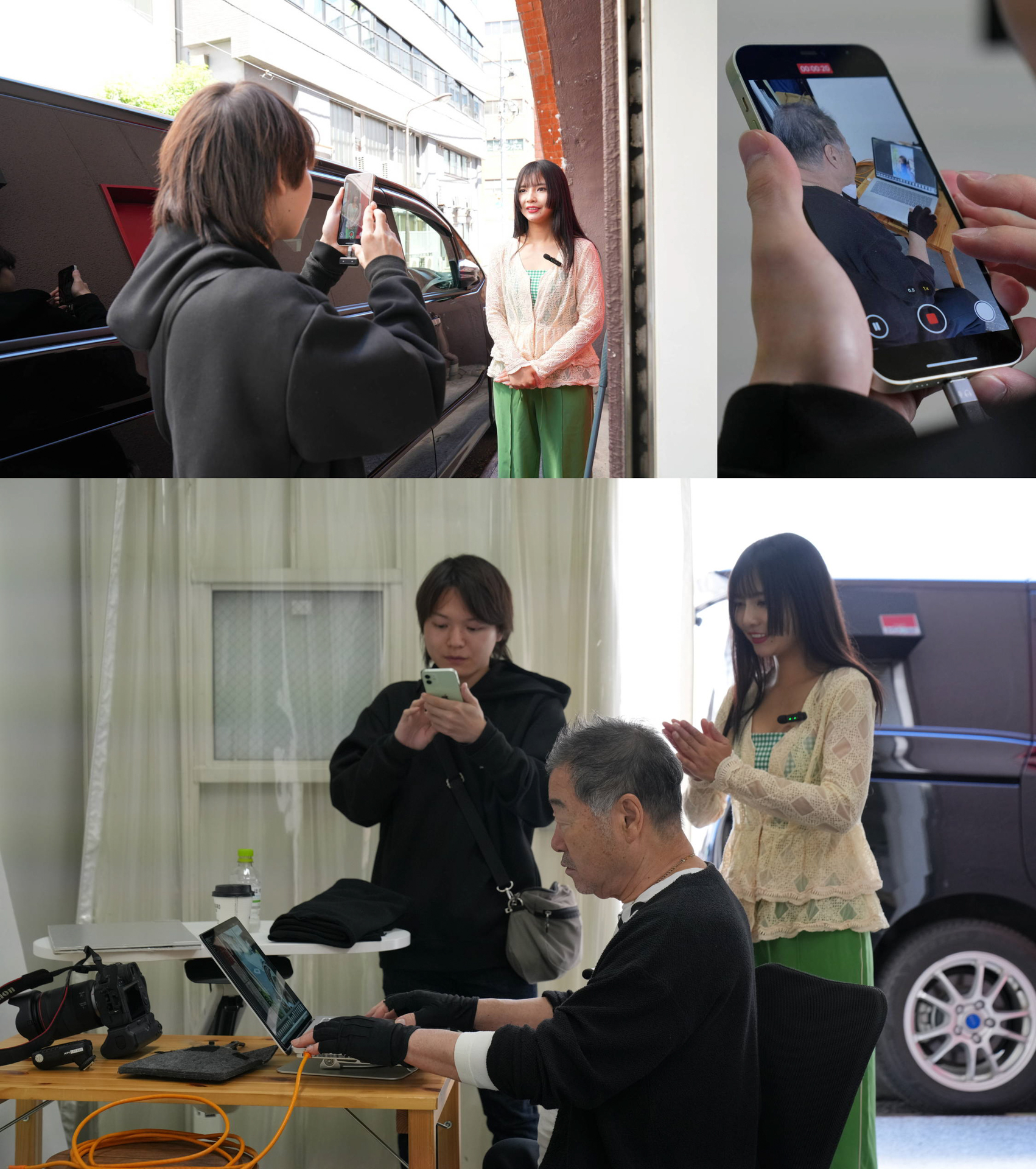 メイキングやYouTube用の動画をシュン君が撮影