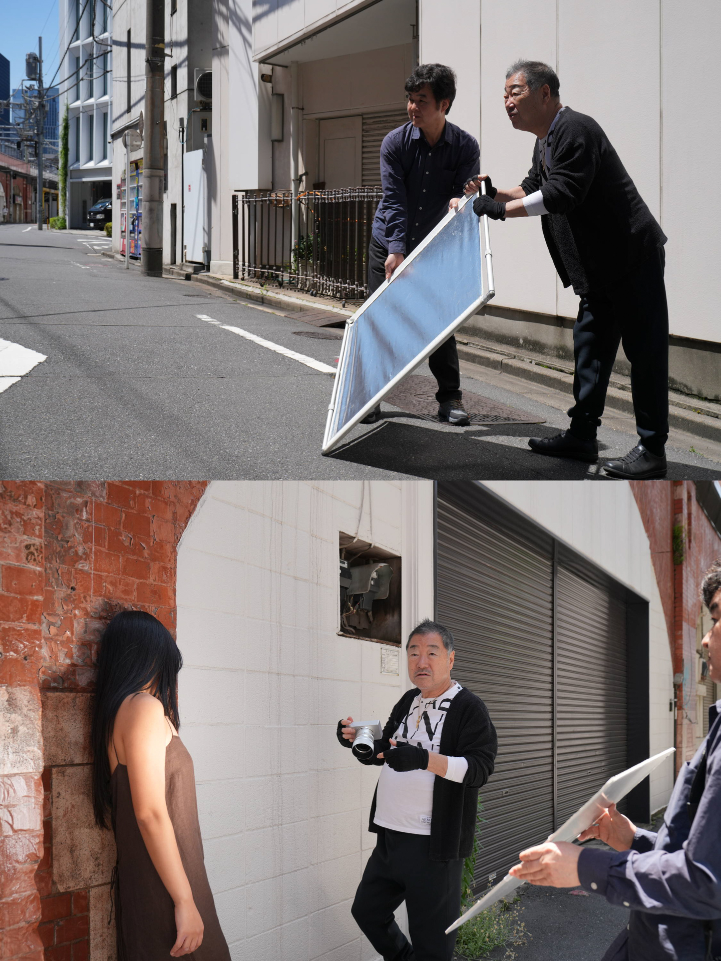 ロールレフや板レフを使い分けていく