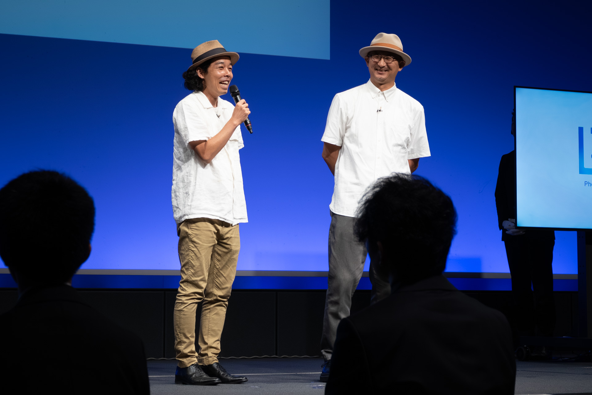 上田慎一郎さん（左）、大喜多正毅さん（右）