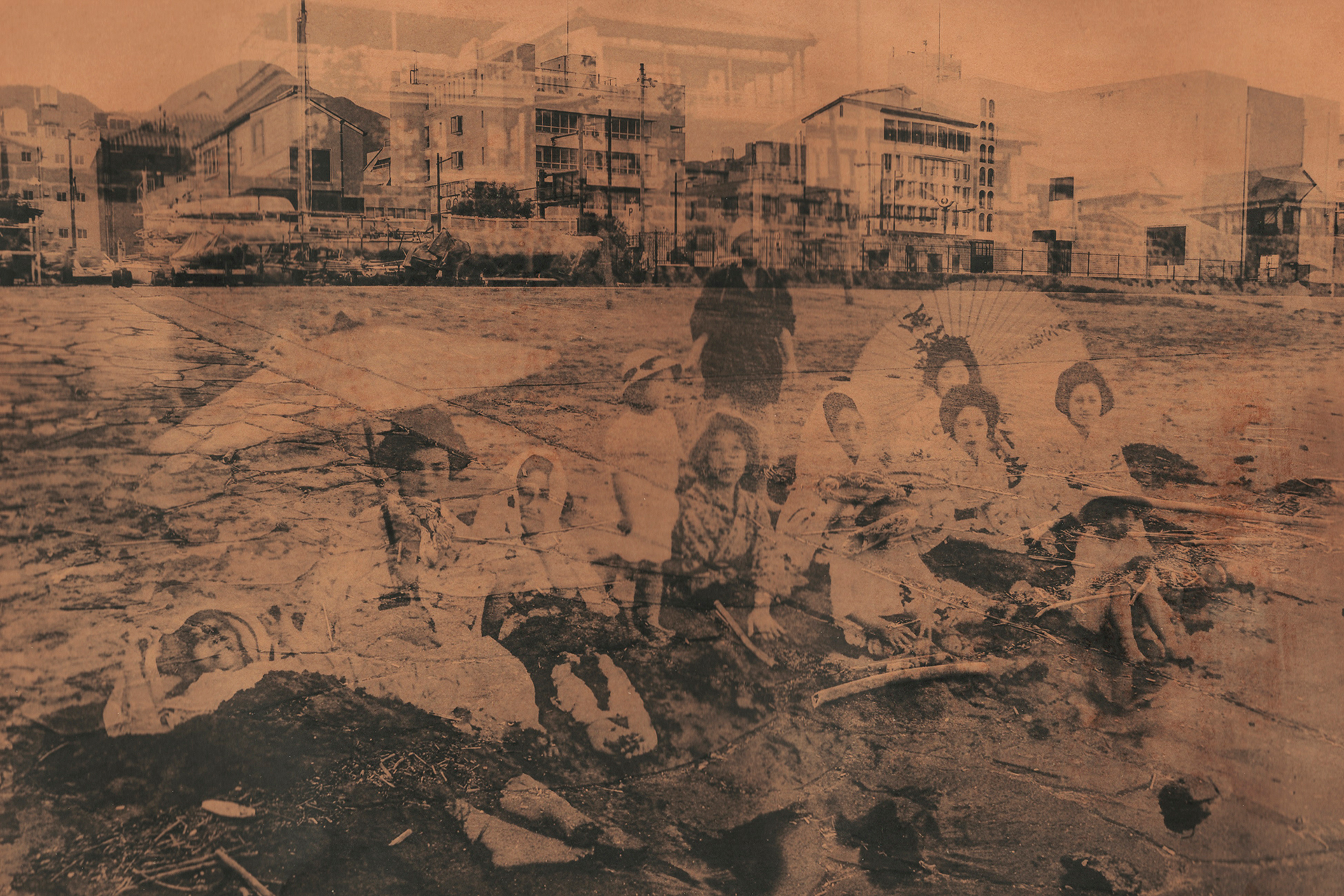 作品名：「時間の交差」海岸砂湯、作者：花田智浩