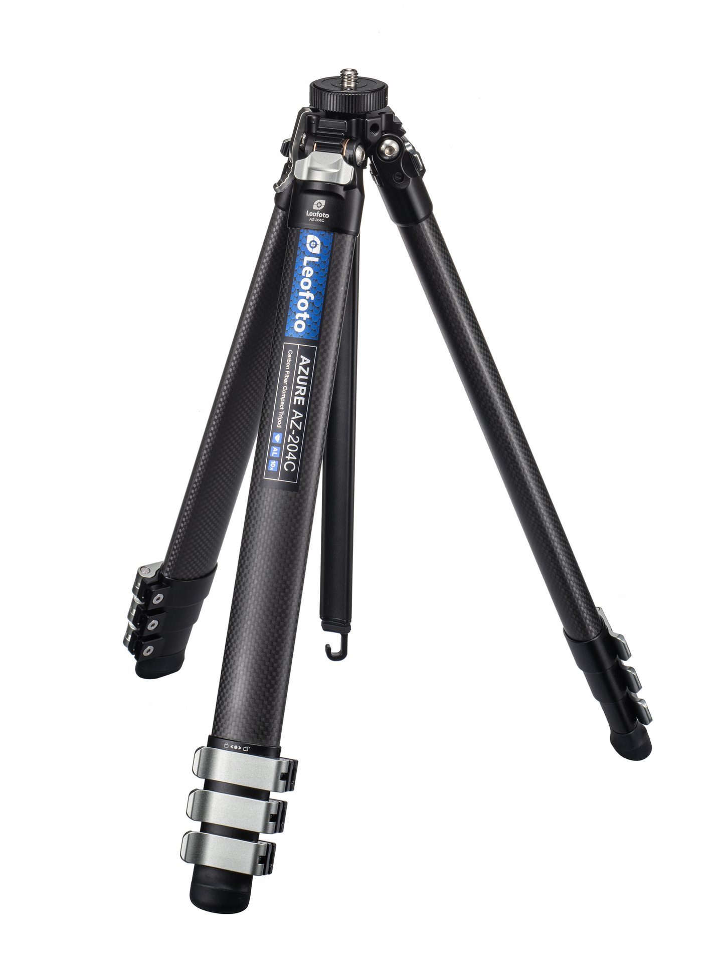 <span class="fnt-110"><a href="https://leofoto.co.jp/item/item-9824/" class="strong bn" target="_blank">AZ-204C</a></span><br>価格：5万9,400円（税込）／全伸長：1,330mm／伸長：1,085mm／最低高：89mm／収納高：405mm／段数：4段／最大脚径：35mm／耐荷重：7kg／質量：960g