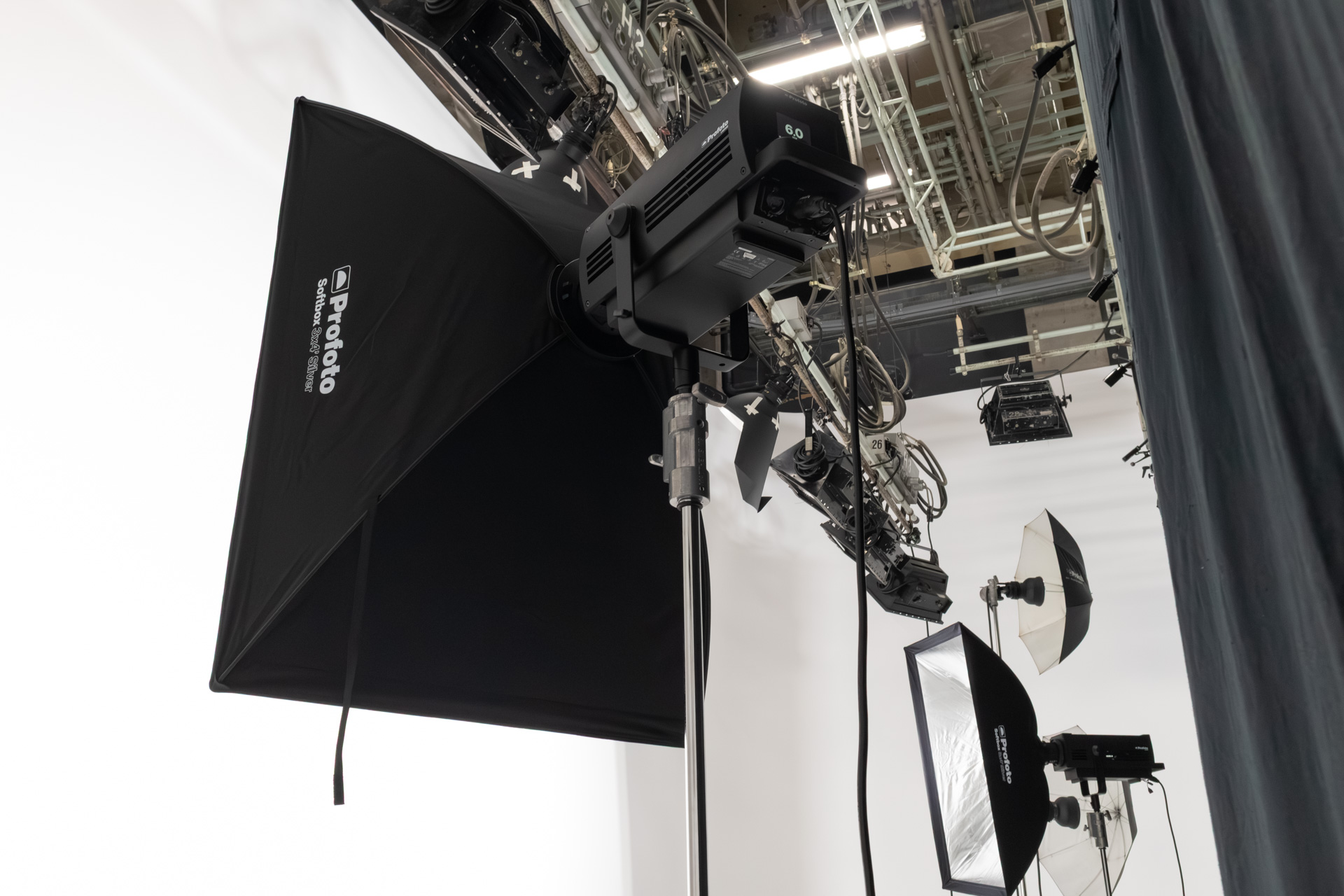 バックの照明には1,600Wの「Profoto L1600D」も使われた