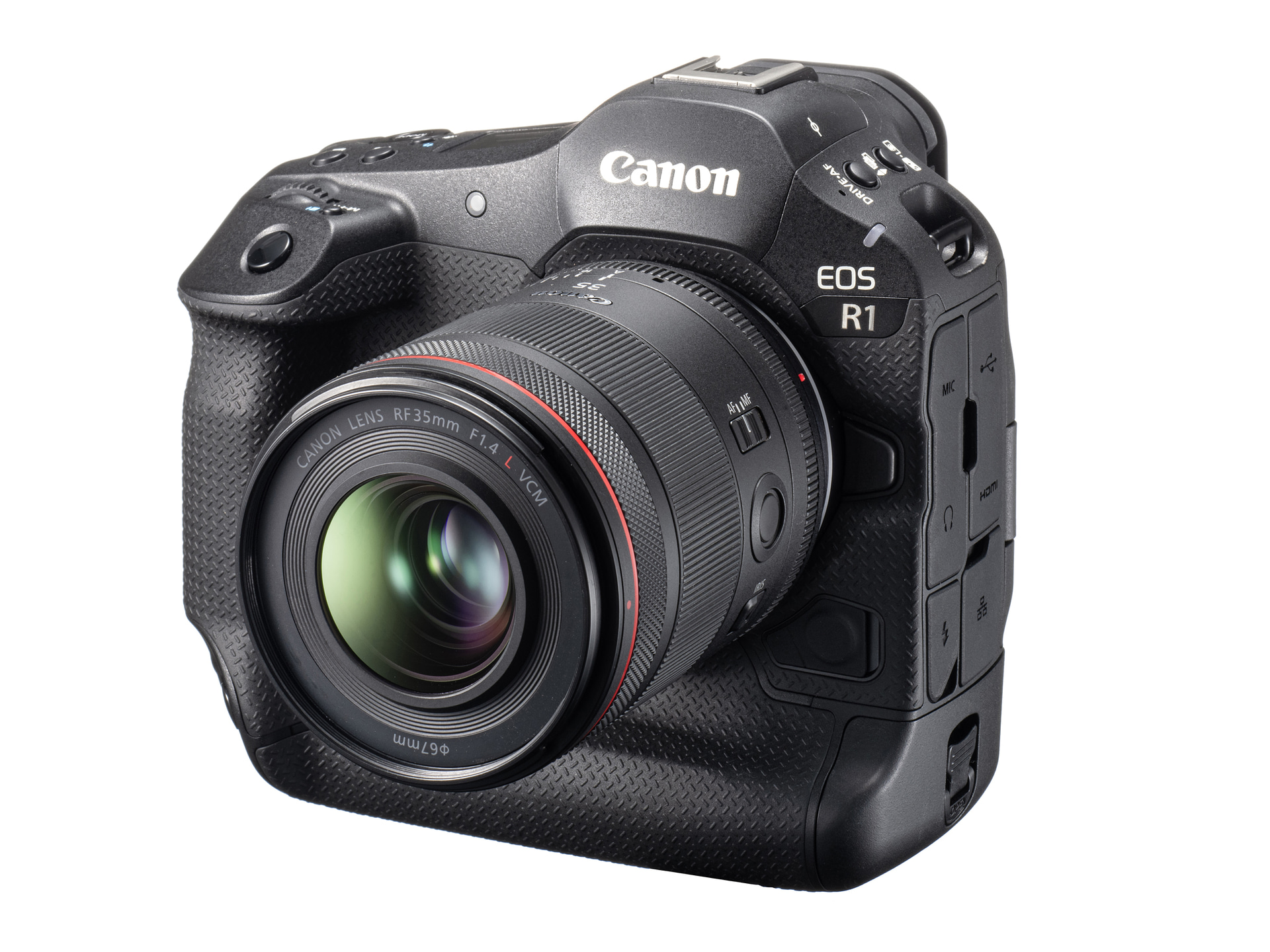 発売日:2024年11月29日<br>キヤノンオンラインショップ参考価格(税込):108万9,000円(ボディー)<br> <br><b>●SPECIFICATION</b><br>映像エンジン:DIGIC X & DIGIC Accelerator<br>有効画素数:約2,420万画素<br>常用感度:ISO 100~102400<br>最高連写速度:約40コマ/秒(電子)、約12コマ/秒(メカ)<br>最高シャッター速度:1/64,000秒(電子)、1/8,000秒(メカ)<br>手ブレ補正:周辺協調制御&5軸対応、中央8.5段、周辺7.5段<br>動画記録:6K/60p ほか<br>ファインダー:0.64型約944万ドット約0.9倍<br>外形寸法(W×H×D):約157.6×149.5×87.3mm<br>質量:約1,115g(バッテリー・カード含む)