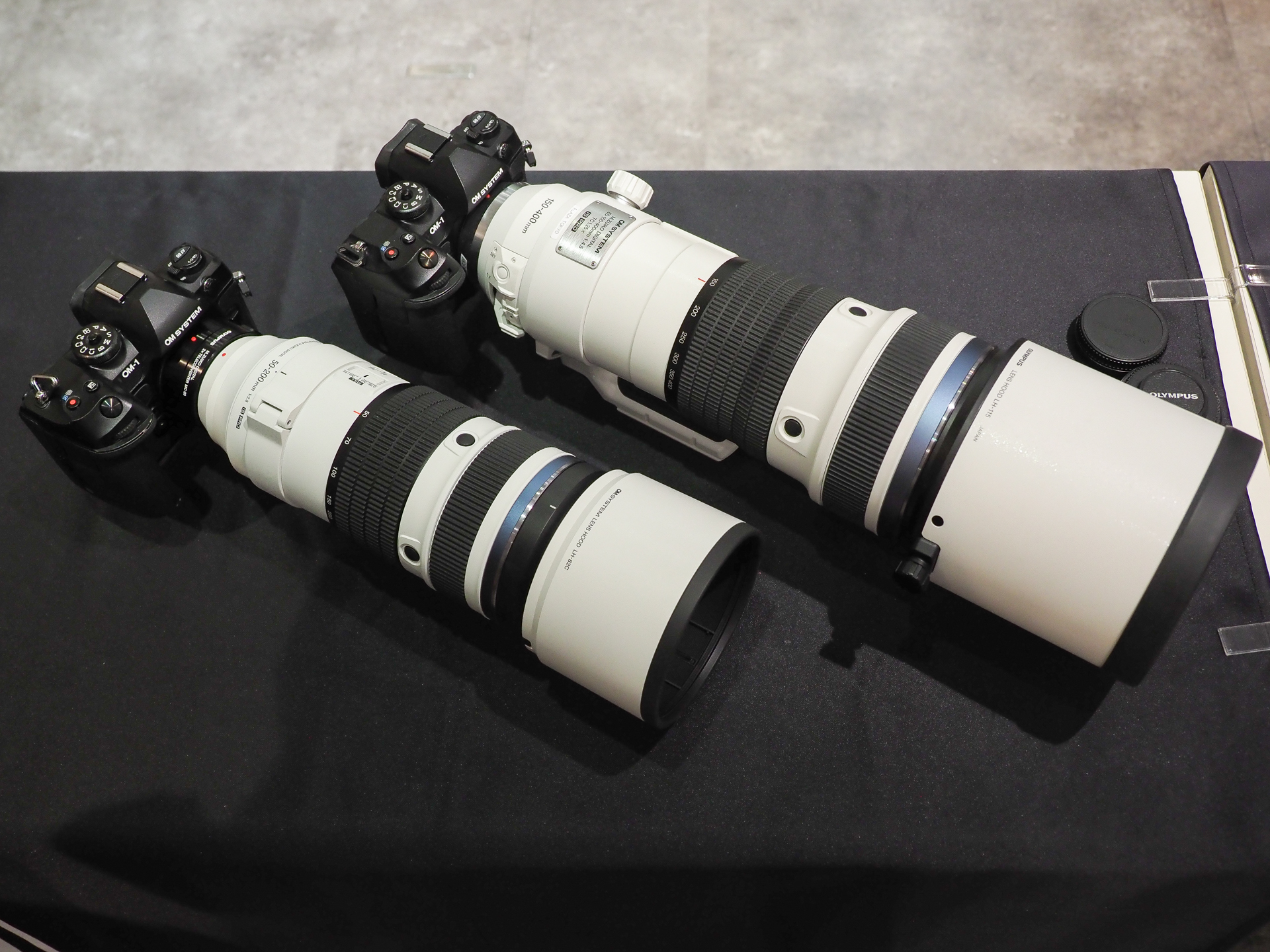 左が「M.UIKO DIGITAL ED 50-200mm F2.8 IS PRO」、右が「M.ZUIKO DIGITAL ED 150-400mm F4.5 TC1.25x IS PRO」