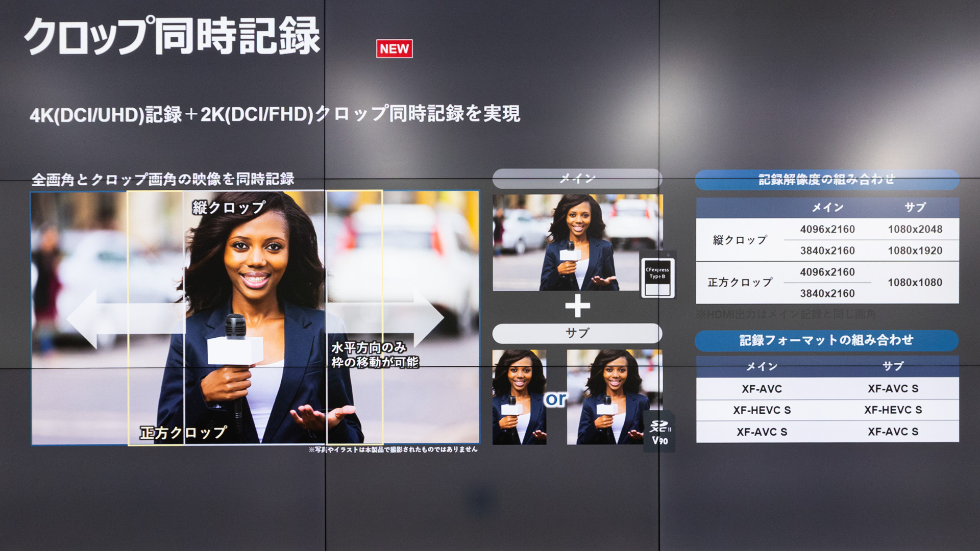 クロップ同時記録