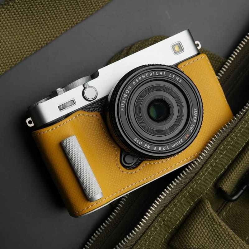 本革・デニムから素材を選べる「FUJIFILM X-E5」用のボディケース