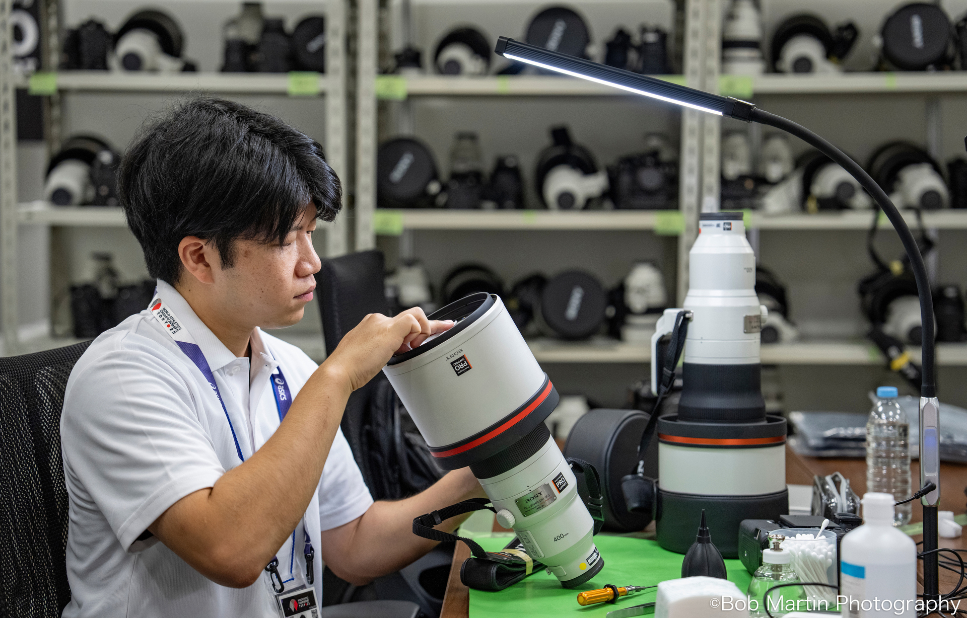 機材の各種メンテもその場で実施（提供：ソニー）