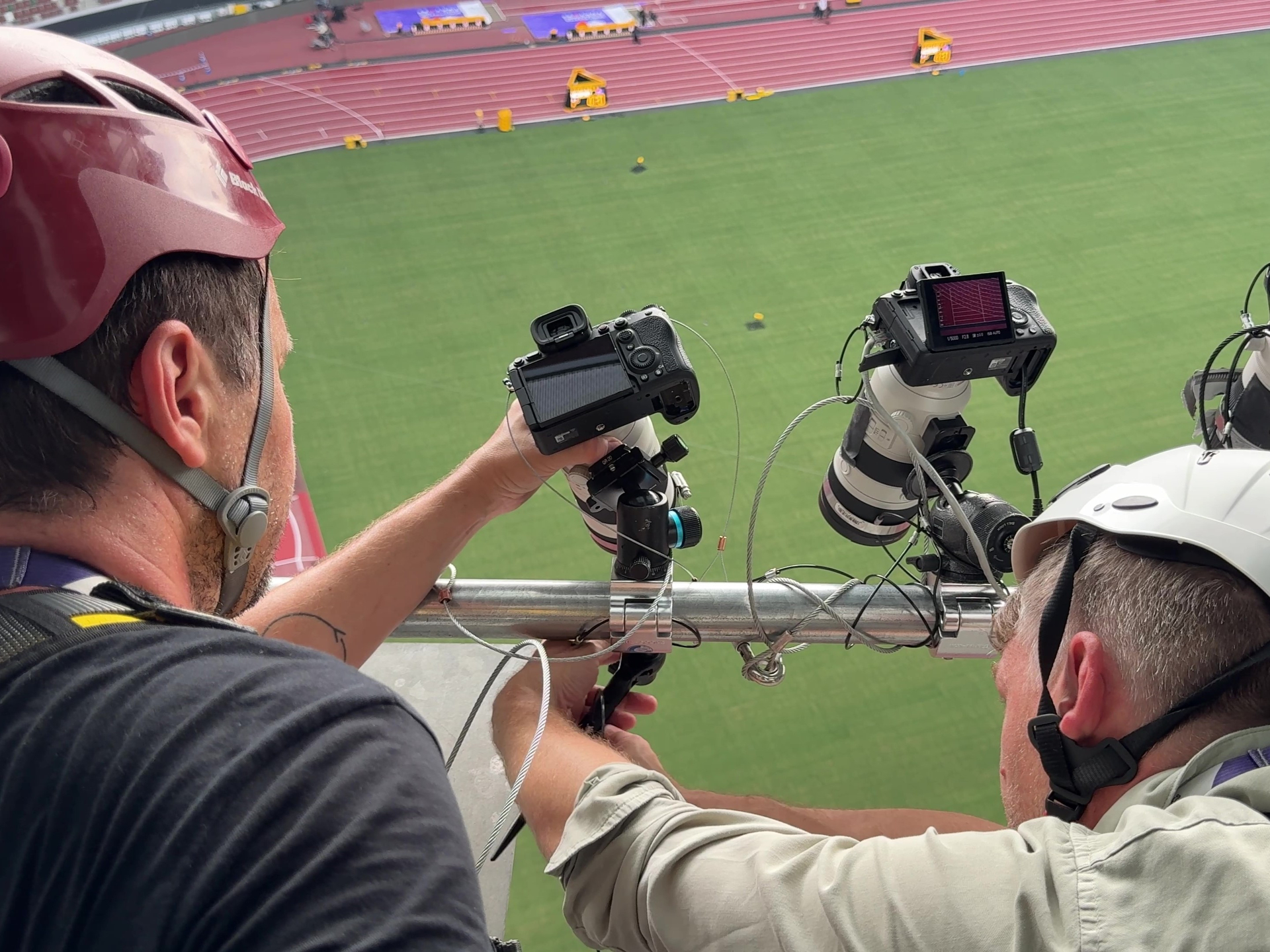 キャットウォークに設置されたα1 II（提供：ソニー）