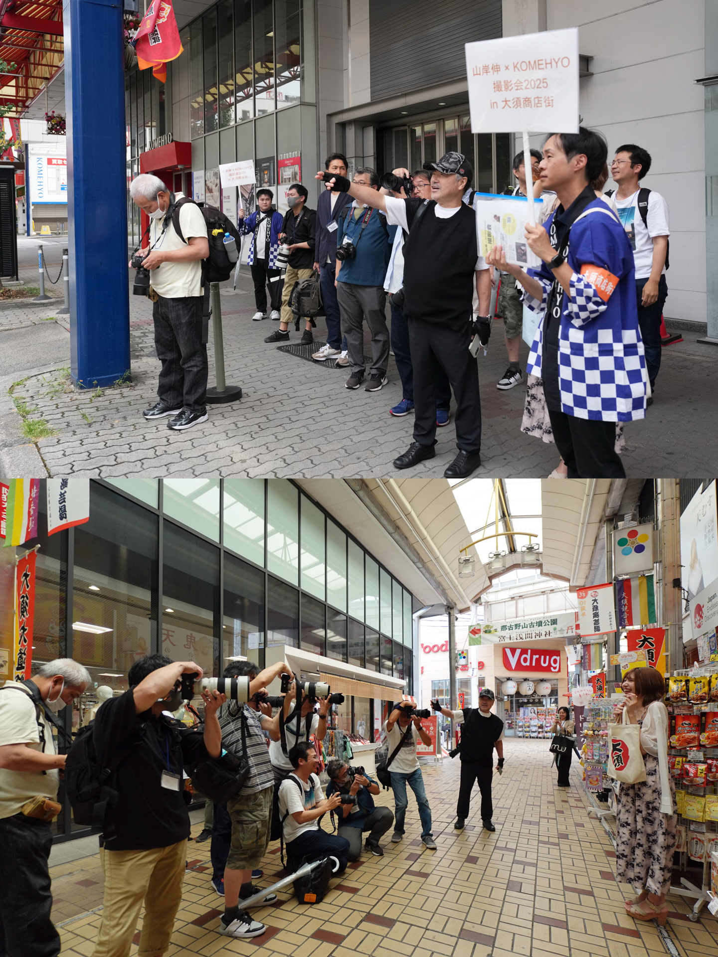 人通りが少ない平日を狙っての実施